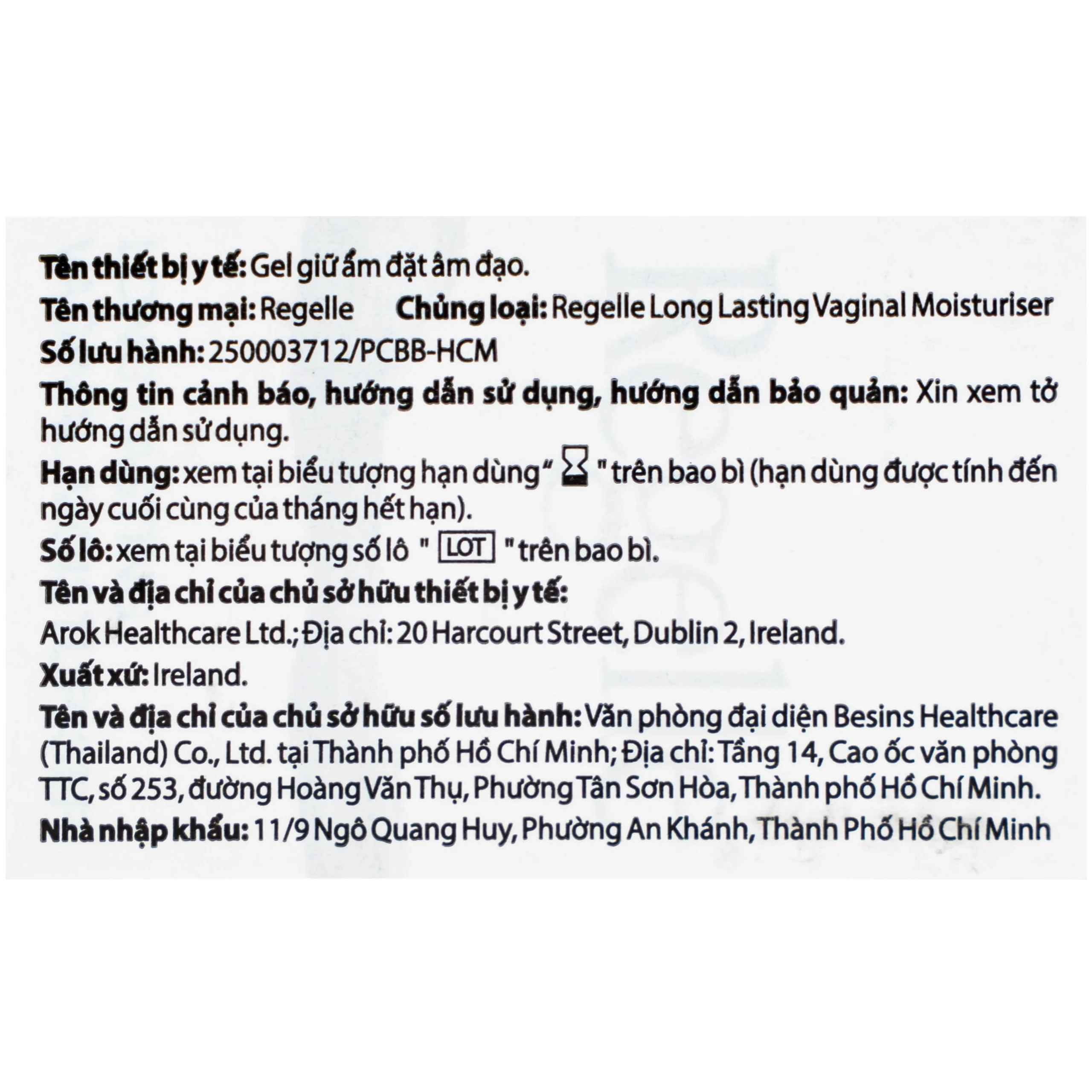 Gel phụ khoa Regelle hộp (6 tuýp) giúp giữ ẩm, giảm nhanh các triệu chứng khô, ngứa rát, khó chịu của âm đạo 2