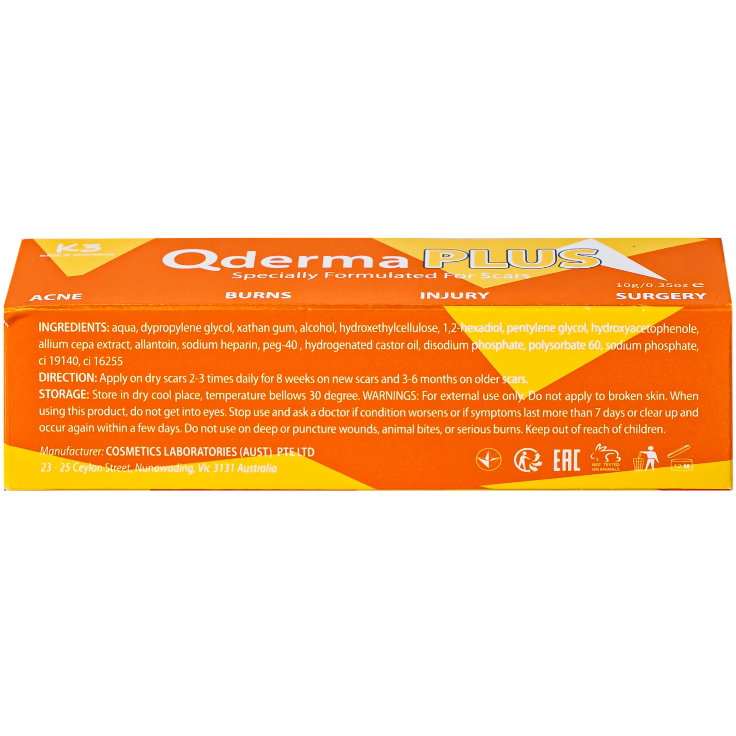 Gel phục hồi da Qderma plus giúp cải thiện tình trạng sẹo (10g)