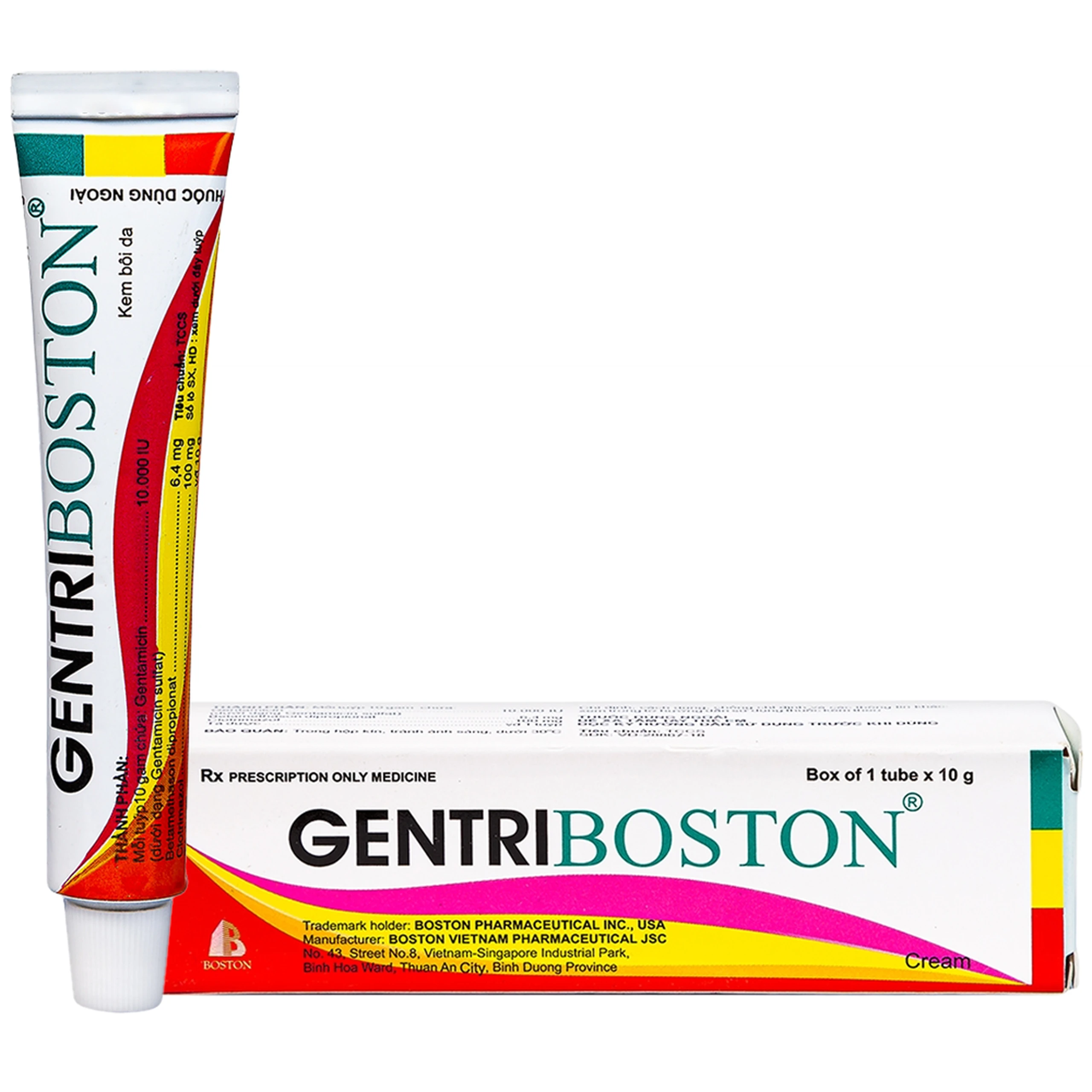 Kem bôi da GentriBoston điều trị các tổn thương viêm ngoài da (10g)