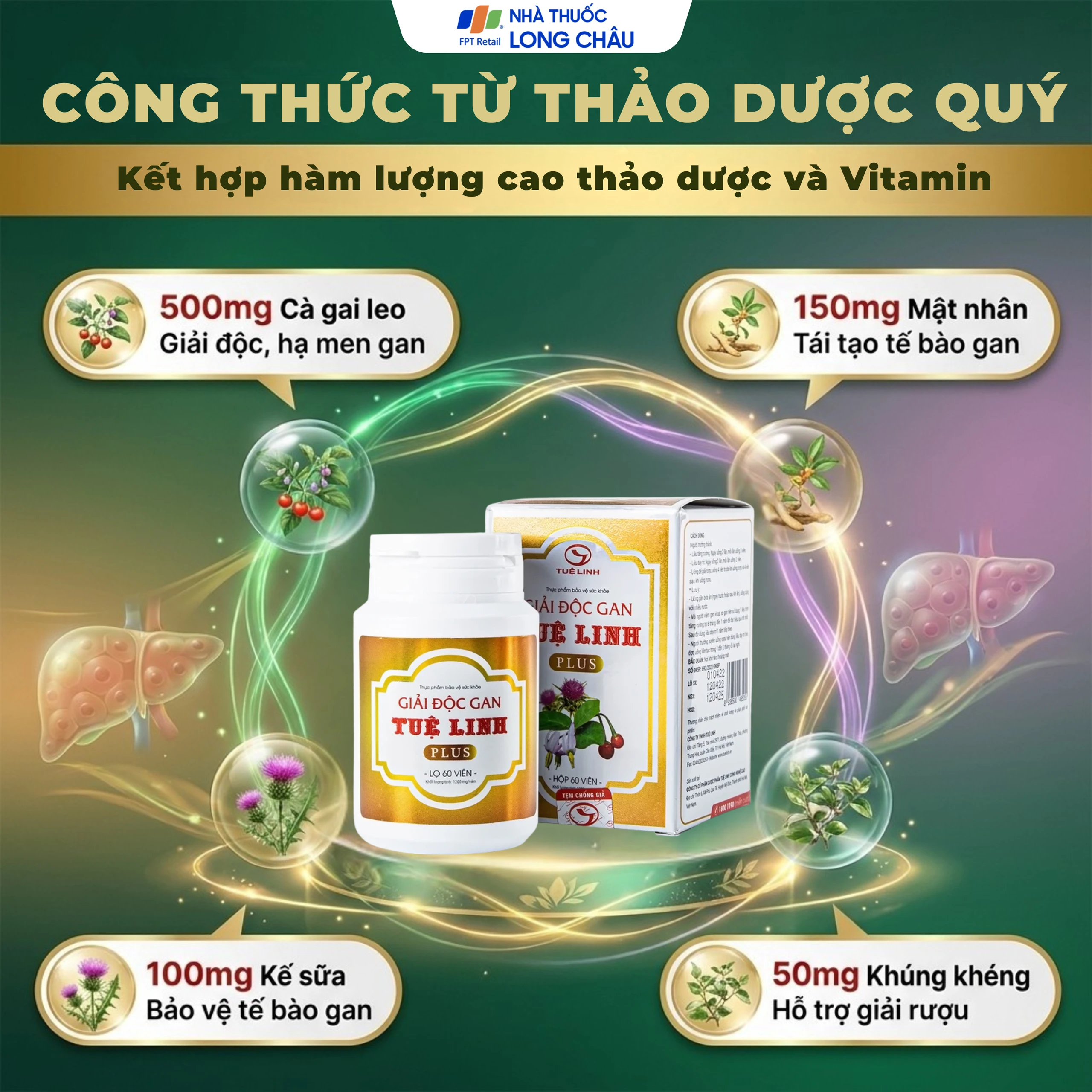 Viên Giải Độc Gan Tuệ Linh Plus (60 viên) 3
