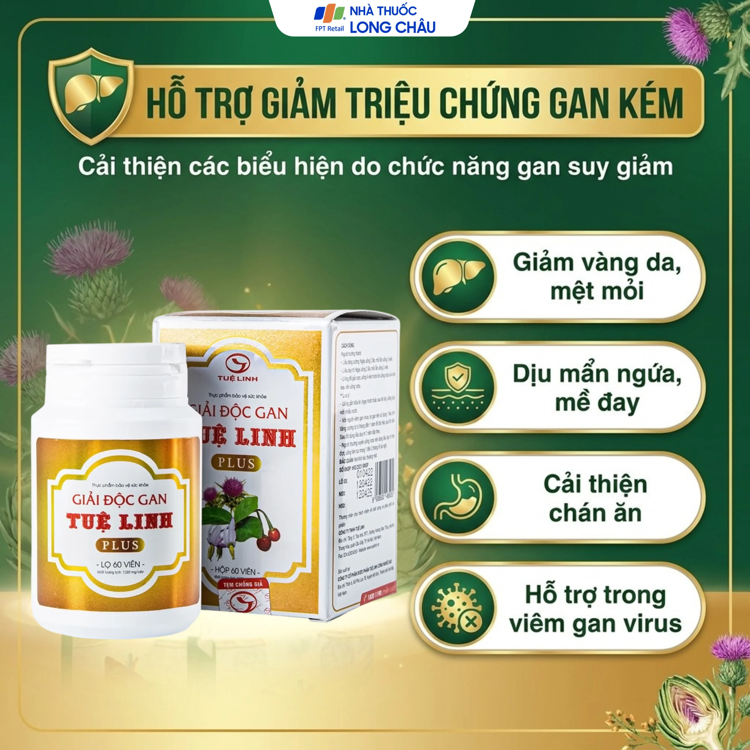 Viên Giải Độc Gan Tuệ Linh Plus (60 viên) 4