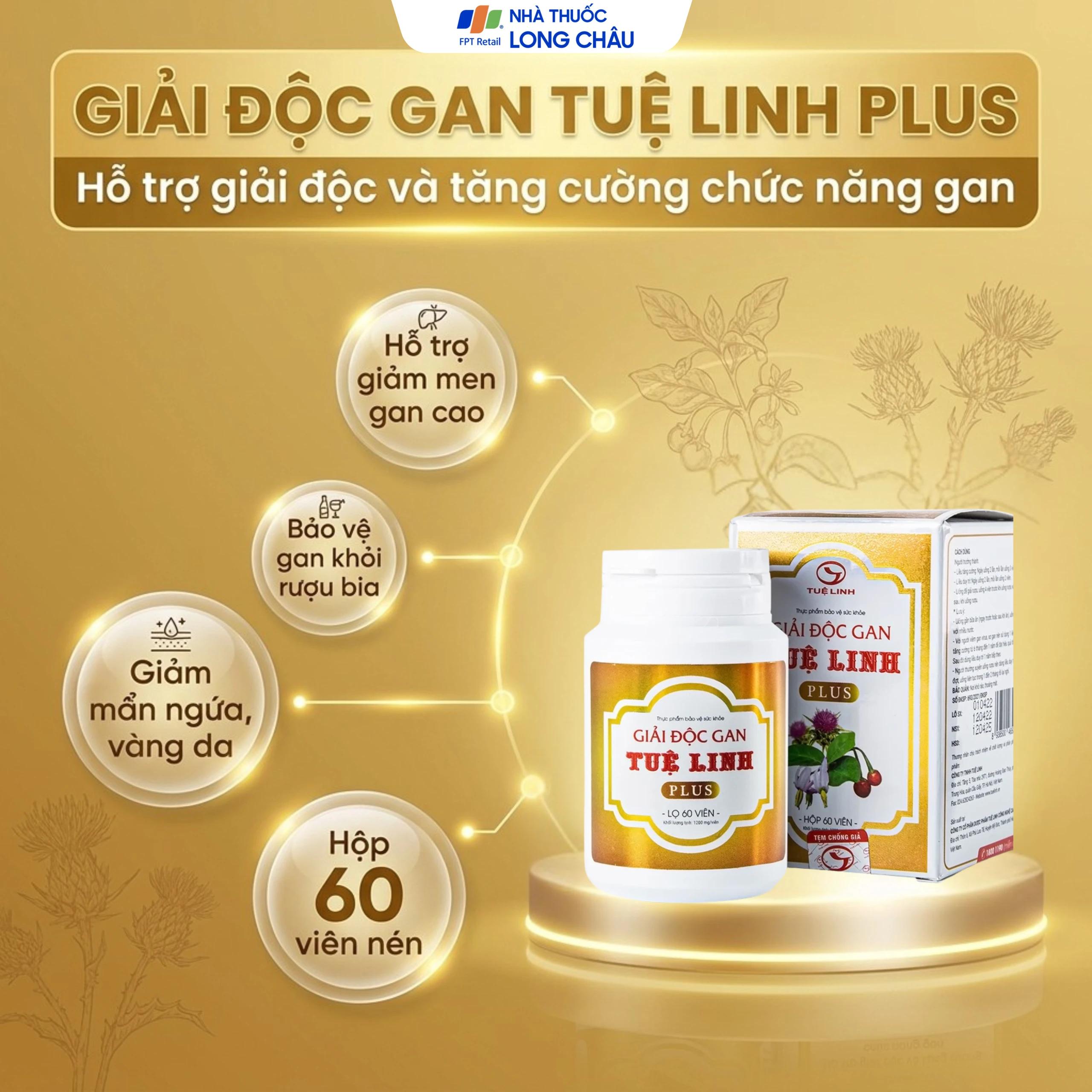 Viên Giải Độc Gan Tuệ Linh Plus (60 viên) 2