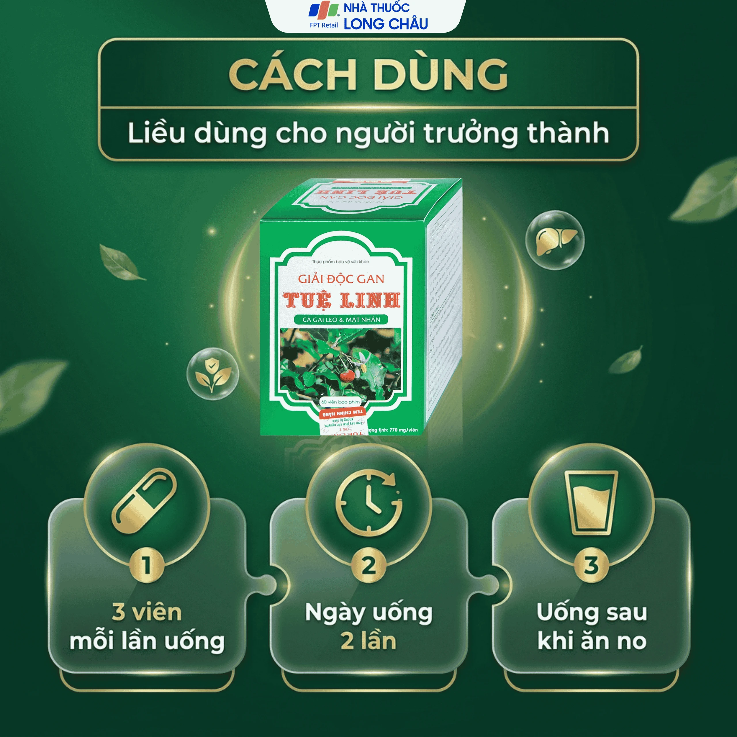 Viên uống Tuệ Linh hỗ trợ giải độc gan, bảo vệ gan (60 viên) 6