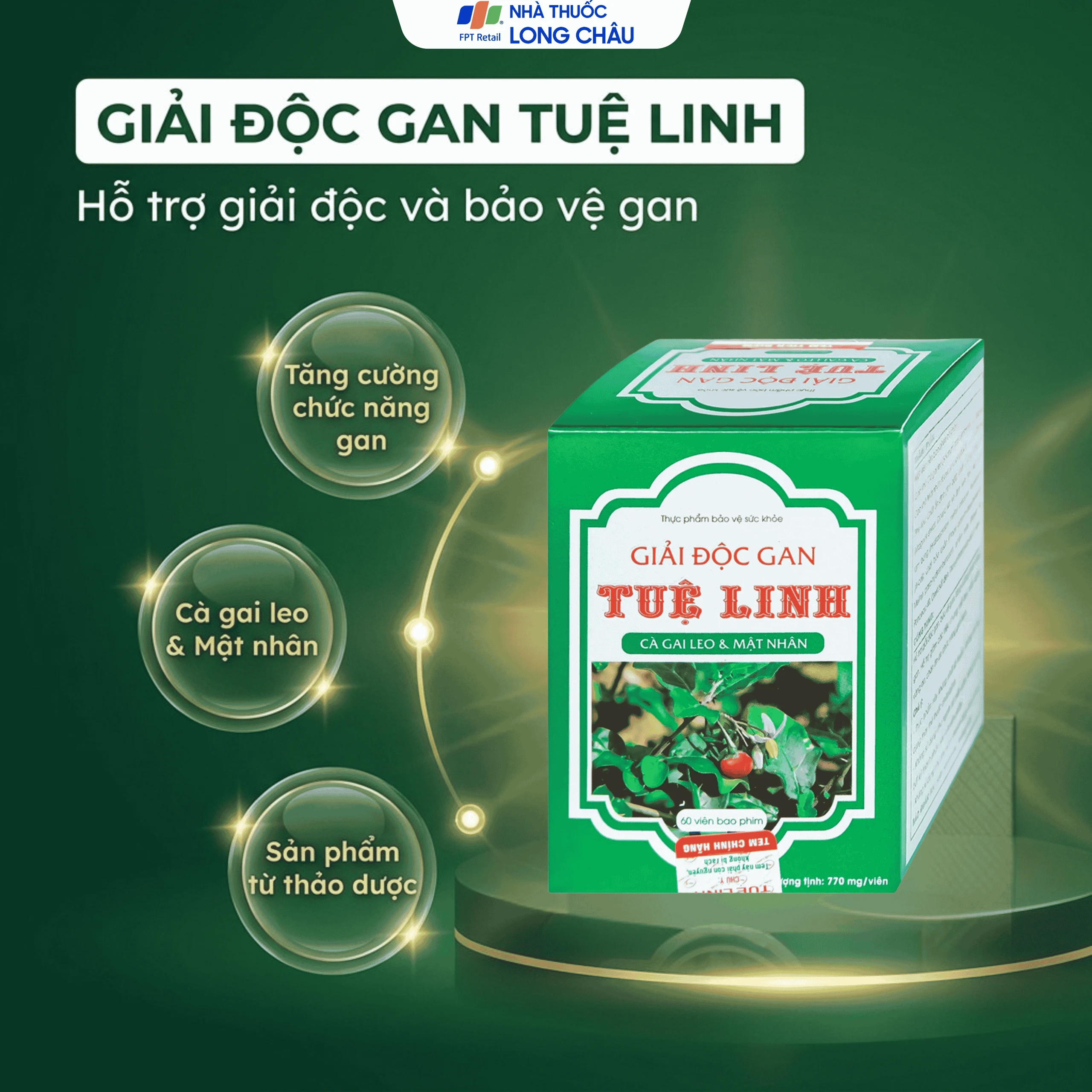 Viên uống Tuệ Linh hỗ trợ giải độc gan, bảo vệ gan (60 viên) 3