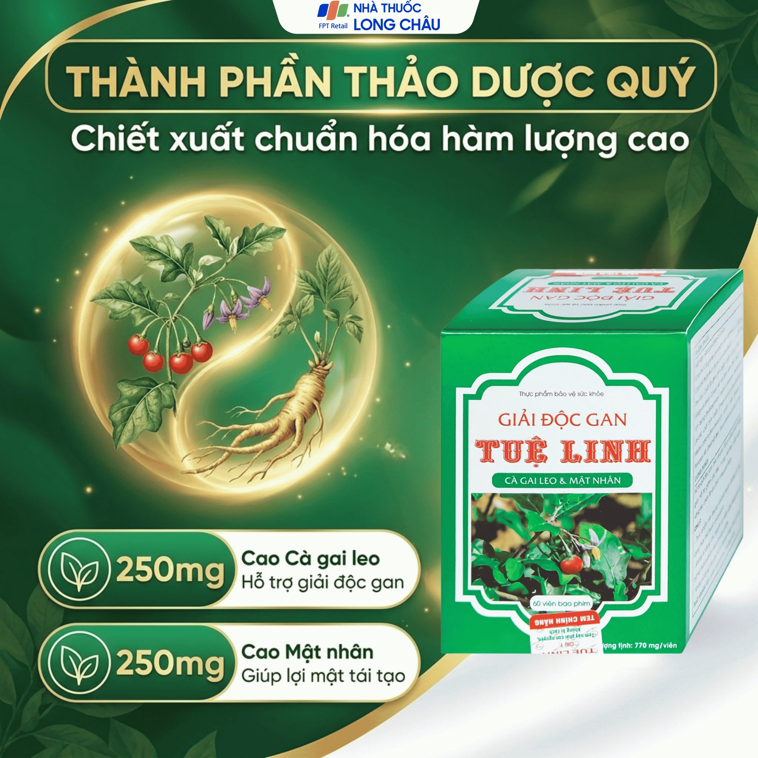Viên uống Tuệ Linh hỗ trợ giải độc gan, bảo vệ gan (60 viên) 4