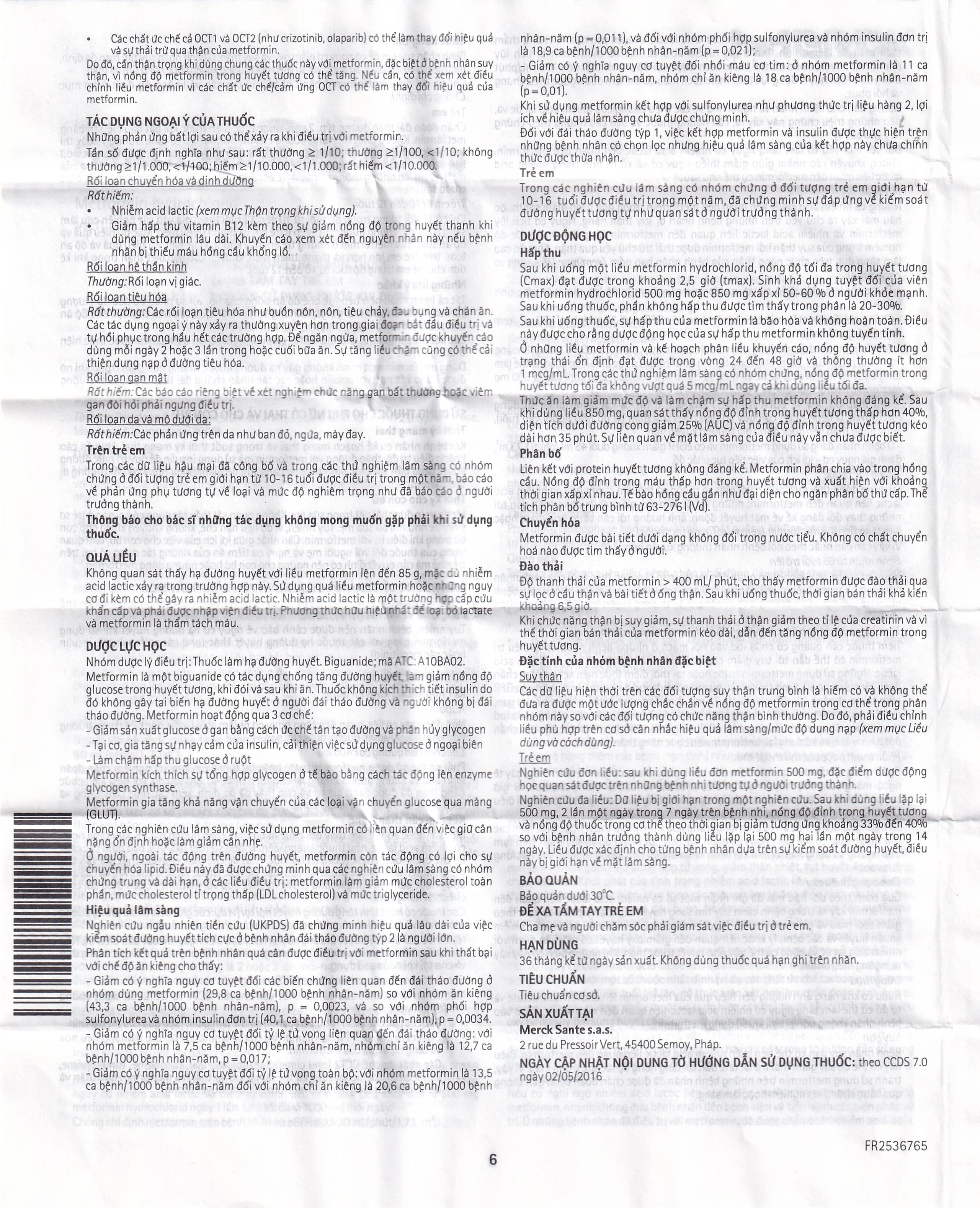 Thuốc Glucophage 1000mg Merck điều trị đái tháo đường típ 2 (2 vỉ x 15 viên)