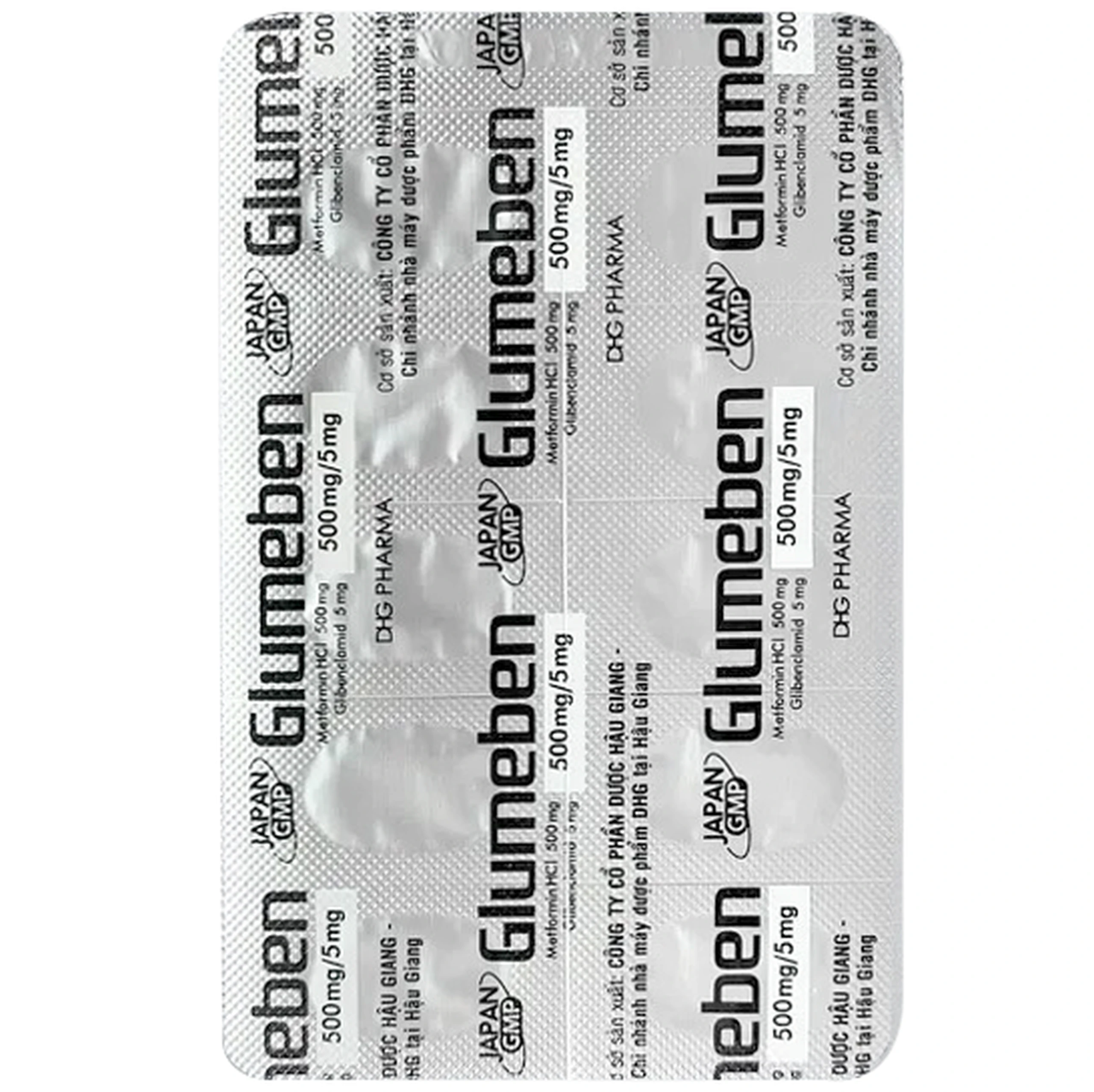Thuốc Glumeben 500/5mg DHG điều trị đái tháo đường týp 2 (3 vỉ 10 viên) 3