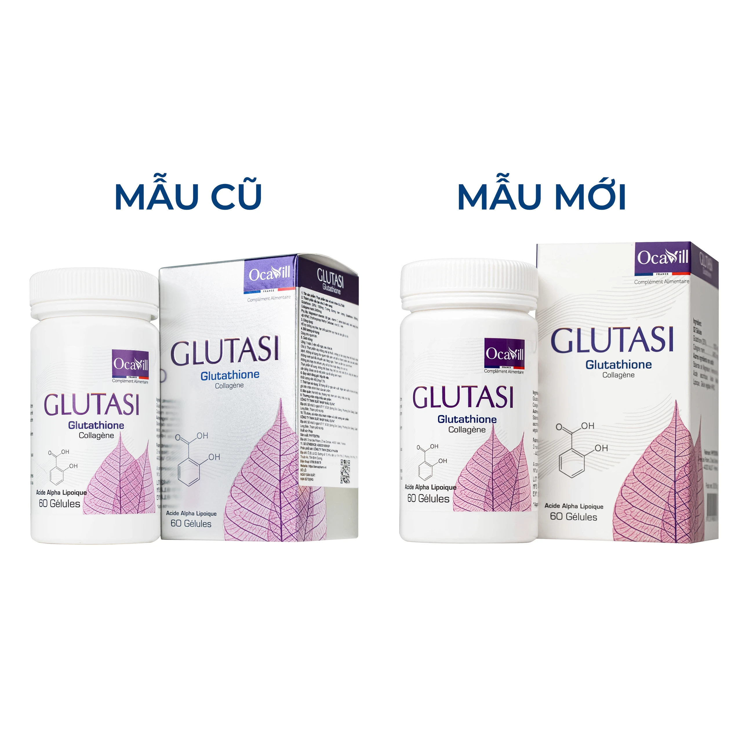 Viên uống hỗ trợ chống oxy hóa, hạn chế oxy hóa do gốc tự do Glutasi Ocavill (60 viên)