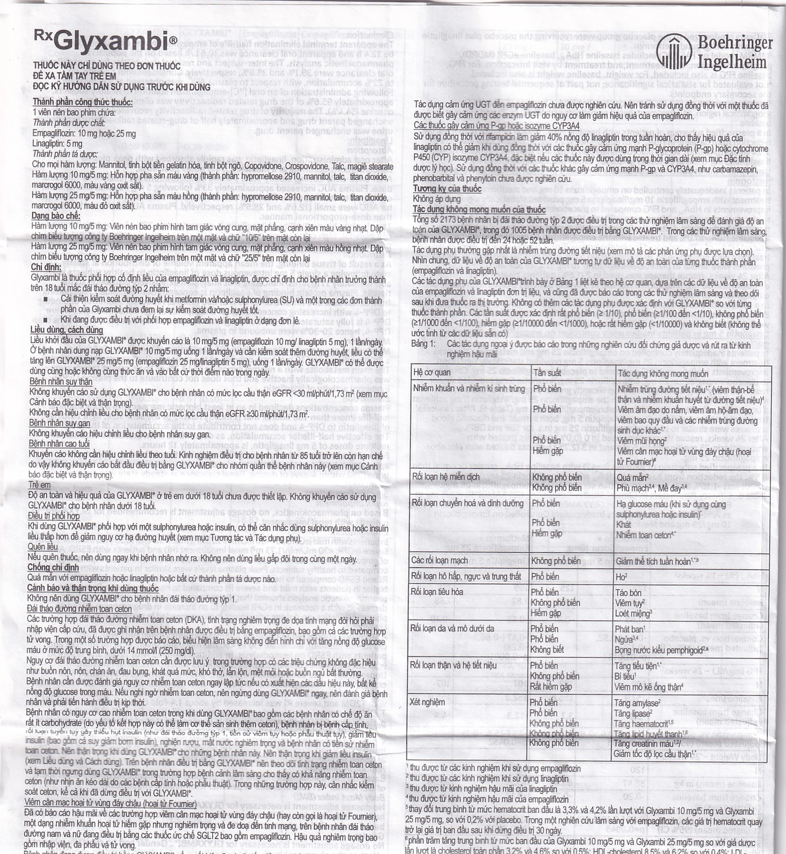 Thuốc Glyxambi 10mg/5mg Boehringer điều trị đái tháo đường típ 2 (3 vỉ x 10 viên)