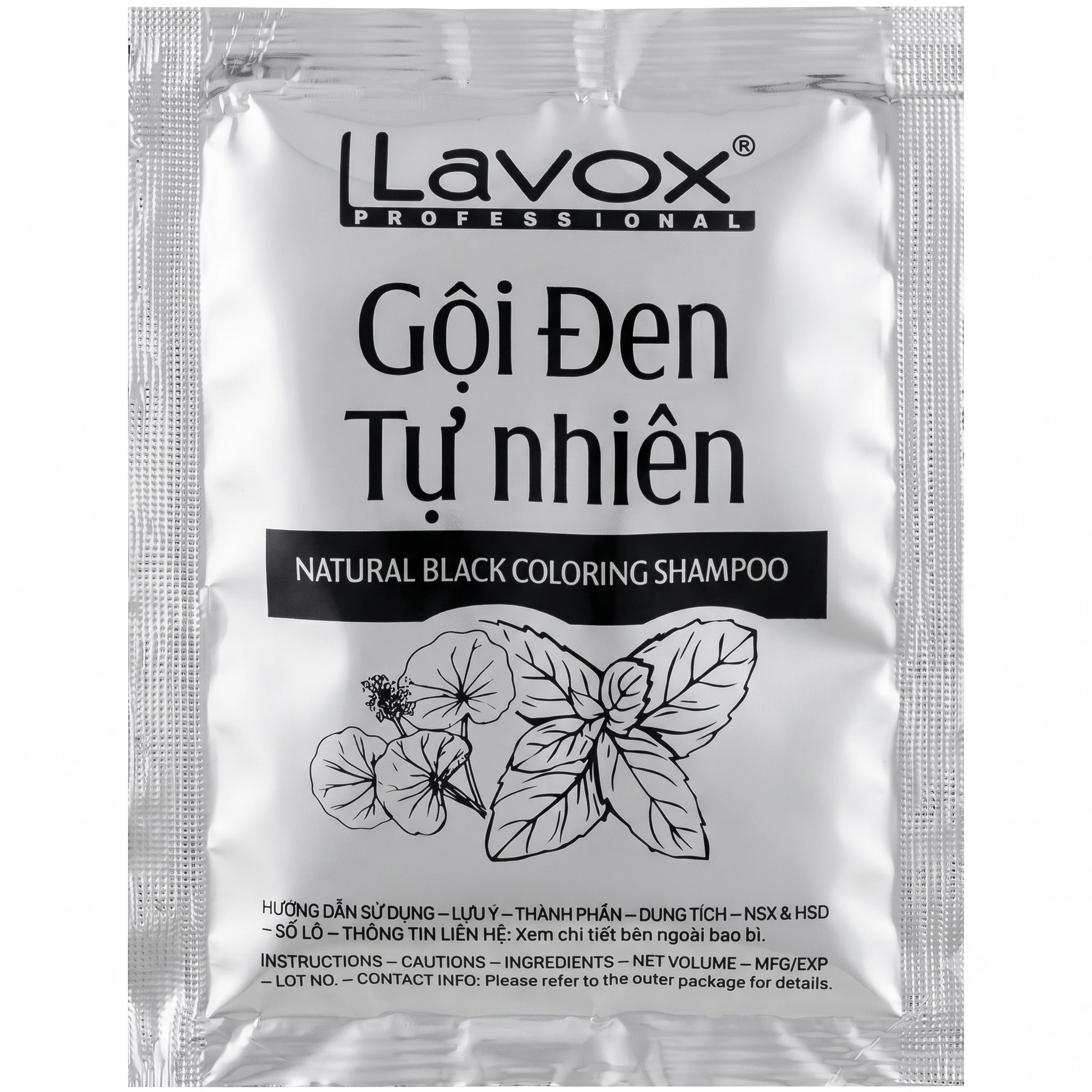 Gội phủ bạc đen tự nhiên Lavox (3 gói x 30ml) 6
