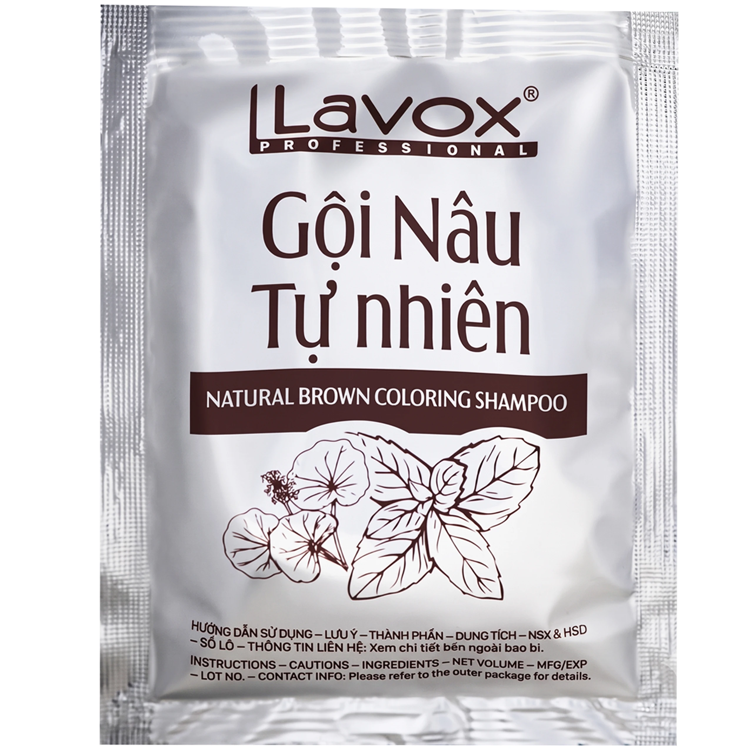 Gội phủ bạc nâu tự nhiên Lavox (3 gói x 30ml) 5