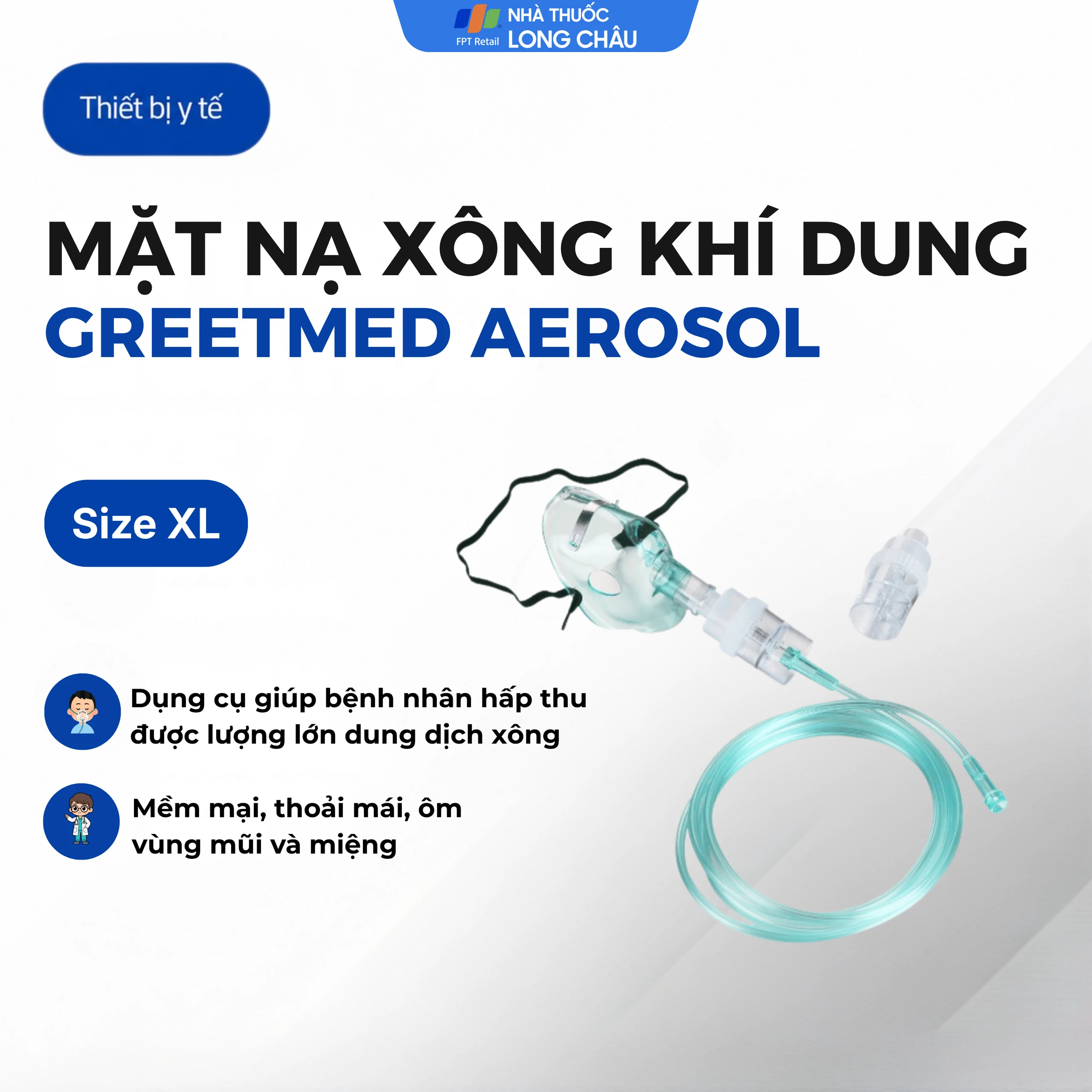 Mặt nạ xông khí dung Greetmed Aerosol size XL 2