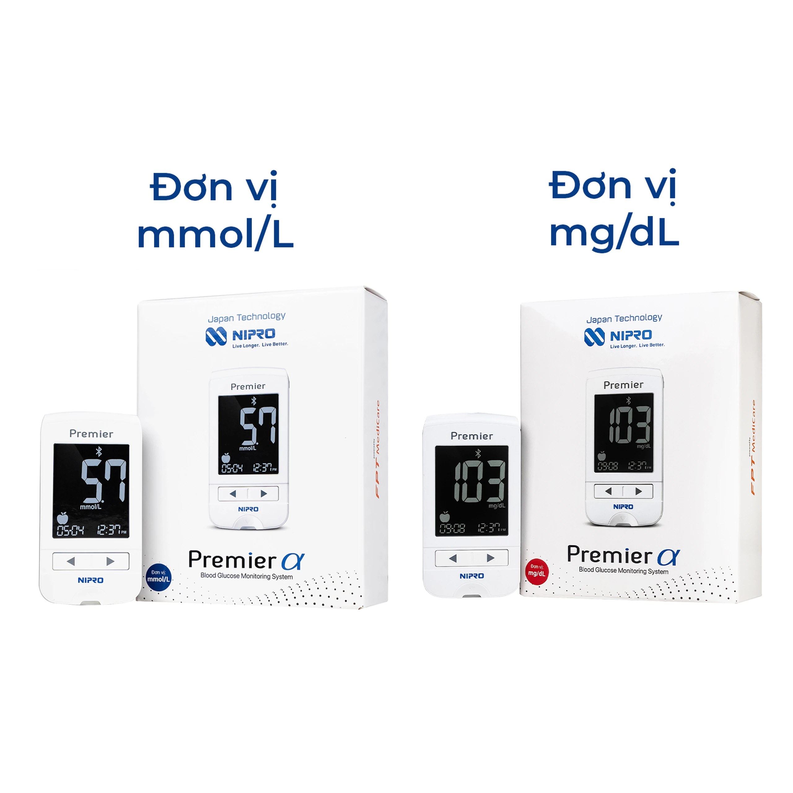 Máy đo đường huyết Nipro Premier Alpha hỗ trợ theo dõi, kiểm soát lượng đường trong máu