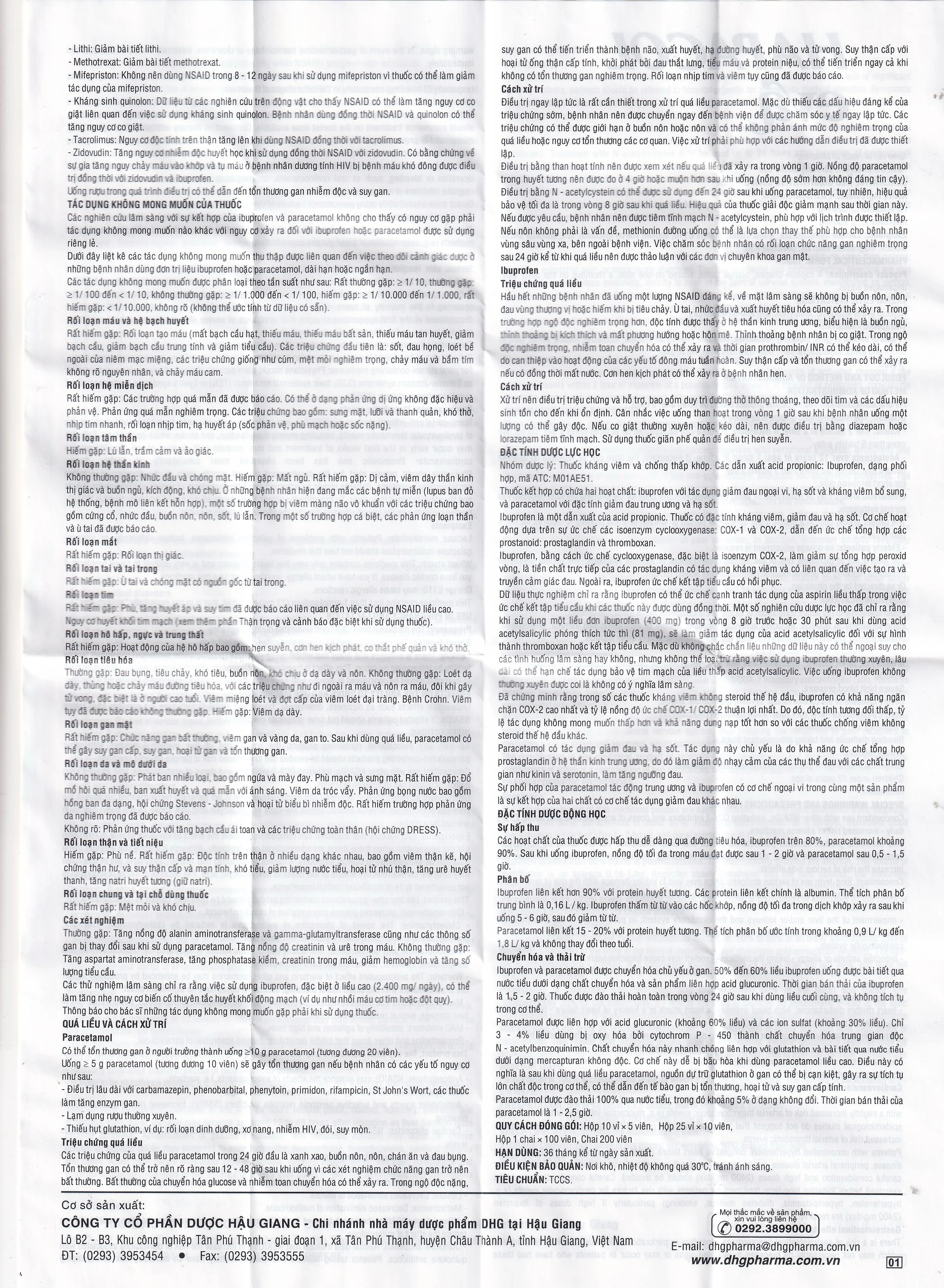 Thuốc Hapacol Eva giảm đau bụng kinh Dhg Pharma (10 vỉ x 5 viên)