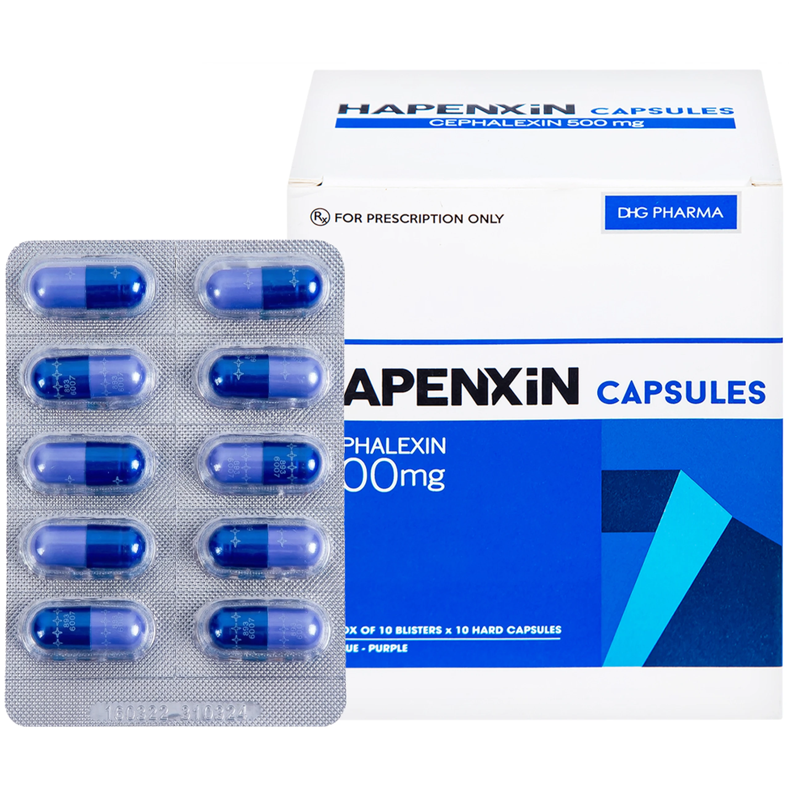 Thuốc Hapenxin Capsules DHG điều trị nhiễm khuẩn (10 vỉ x 10 viên)