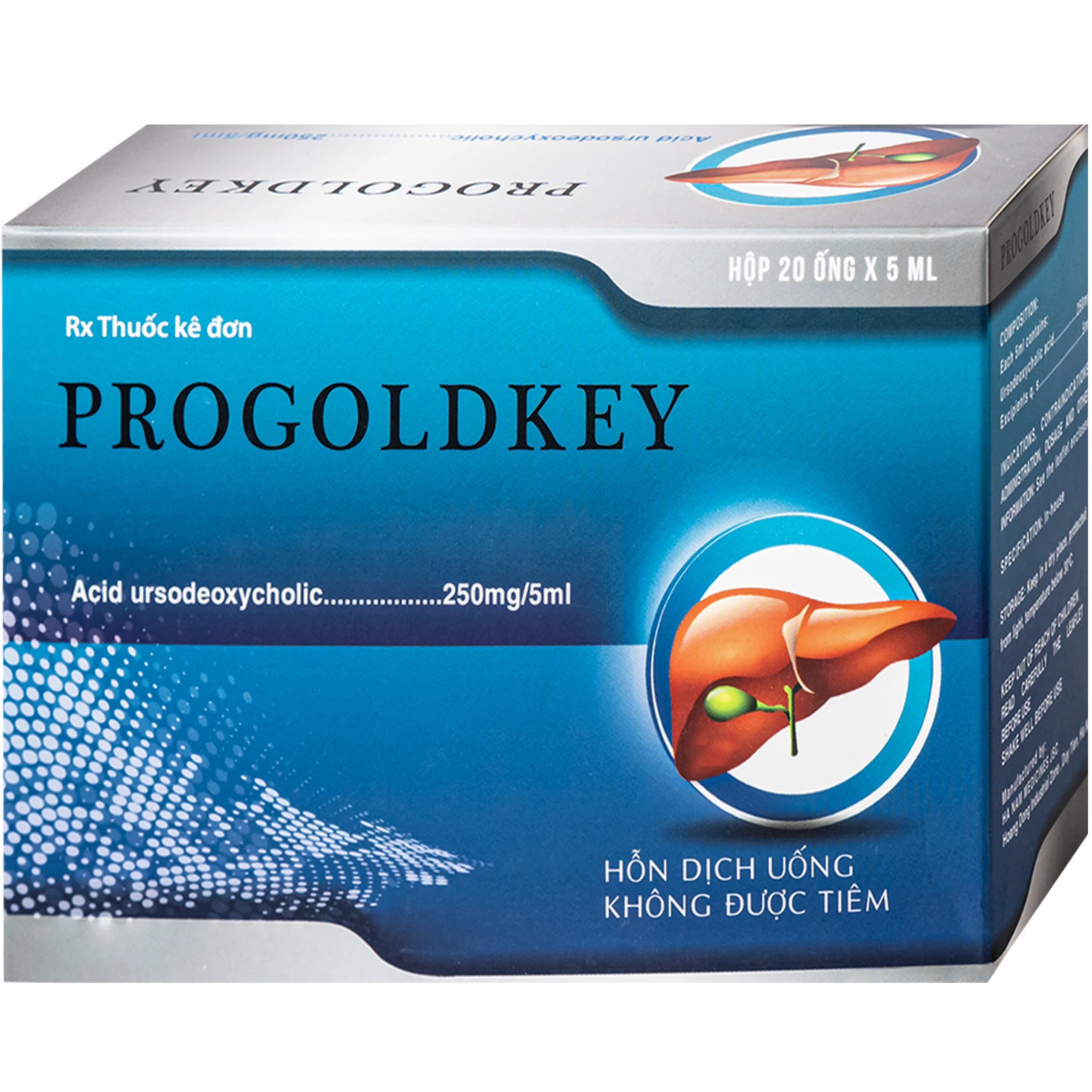Hỗn dịch uống Progoldkey Hà Nam làm tan sỏi mật giàu, dự phòng và điều trị sỏi mật (20 ống x 5ml) 2