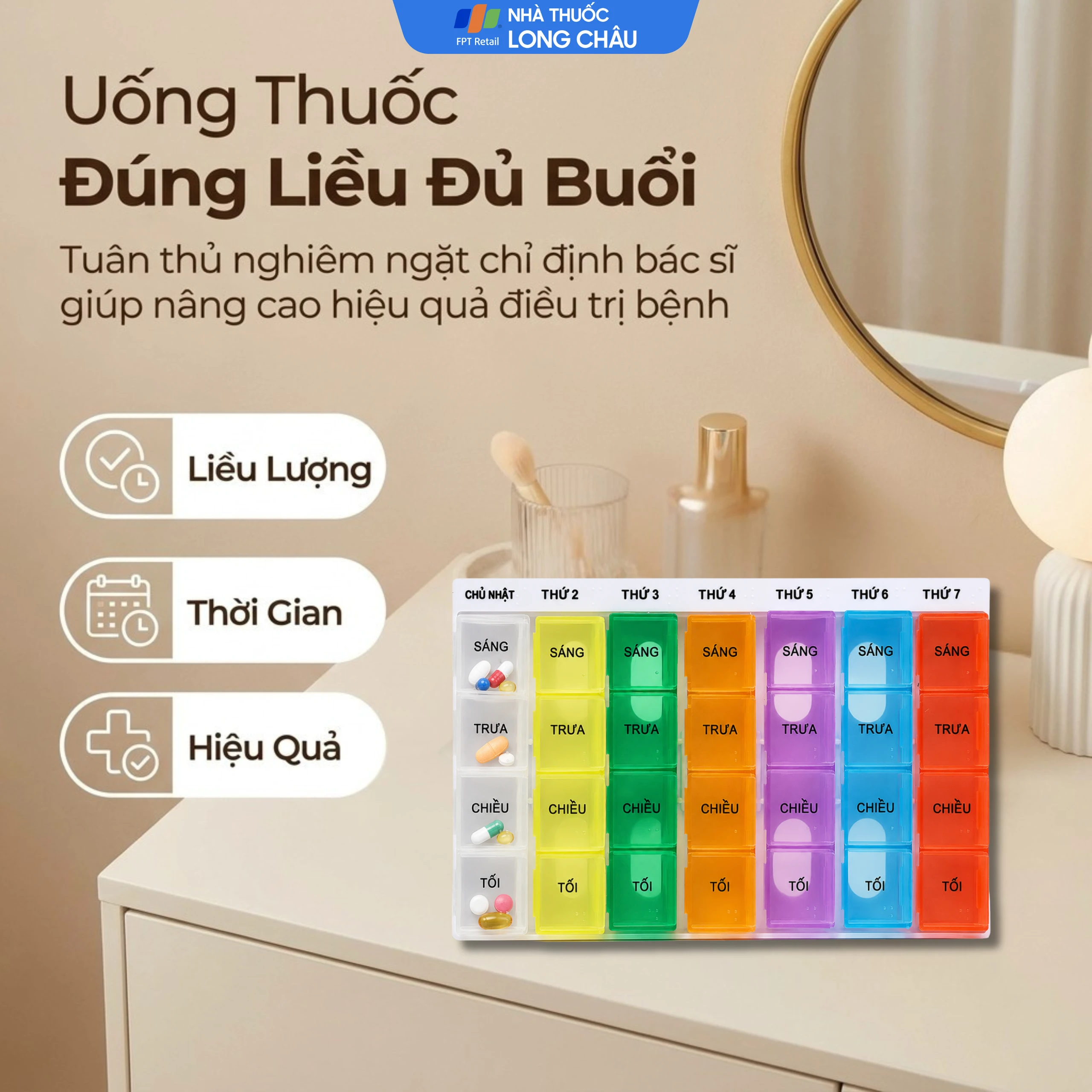 Hộp Phân Liều Thuốc Dùng Trong 1 Tuần (28 Ngăn) PT Medical 3