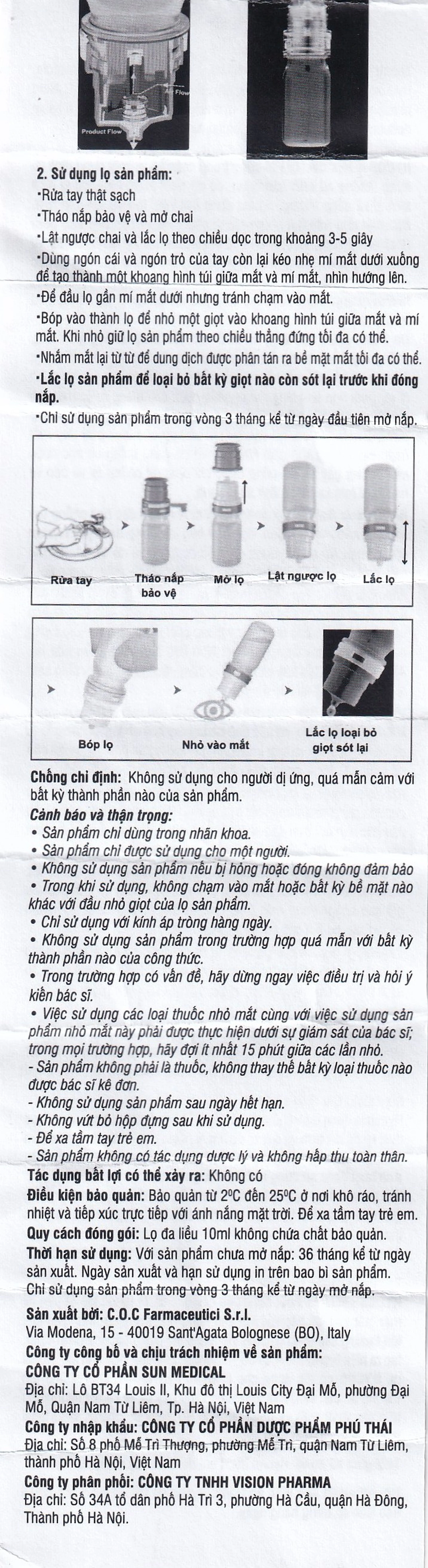 Nhỏ mắt Hycob 10ml giúp bôi trơn, tạo độ ẩm, giảm khô và mỏi mắt
