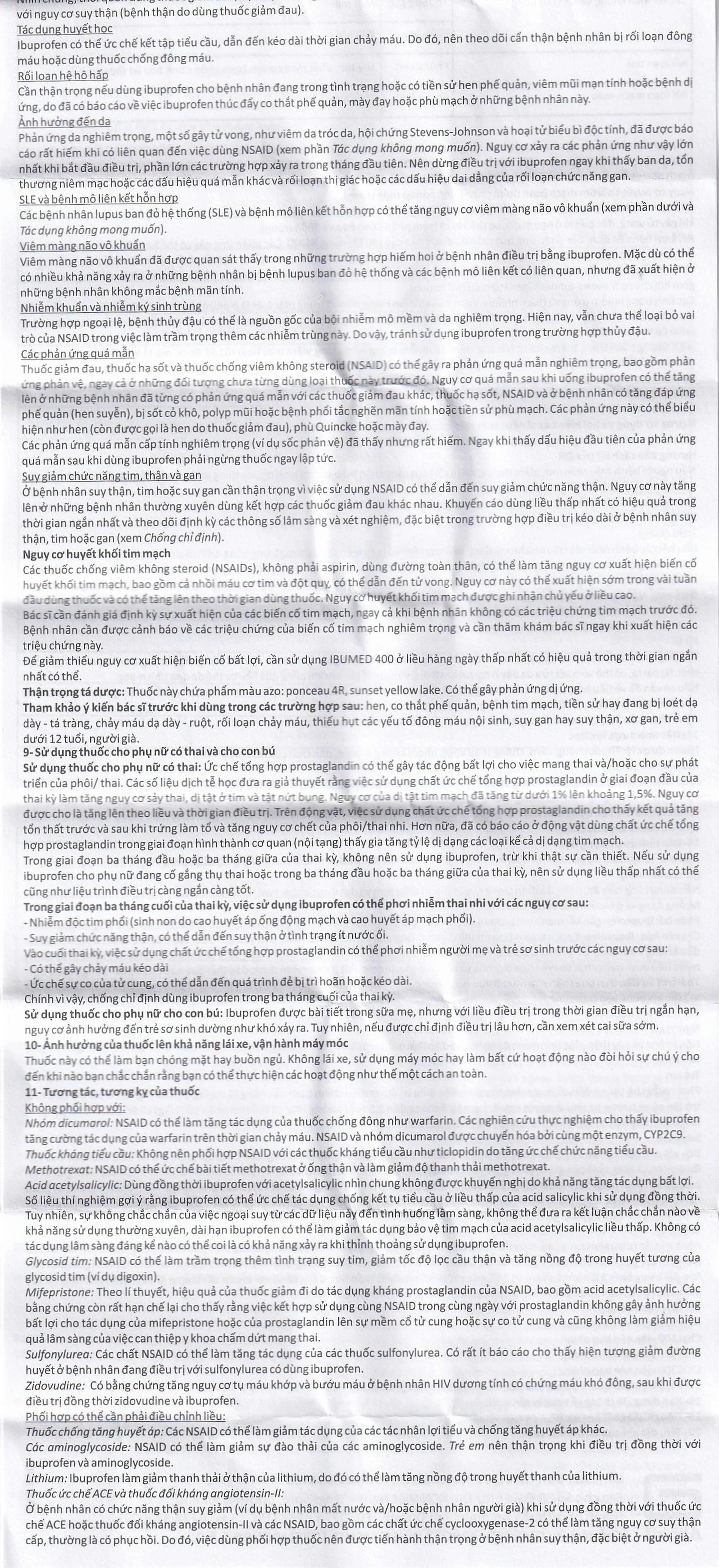 Thuốc Ibumed 400 Glomed giảm đau do cảm cúm, cảm lạnh, viêm khớp dạng thấp (10 vỉ x 10 viên)