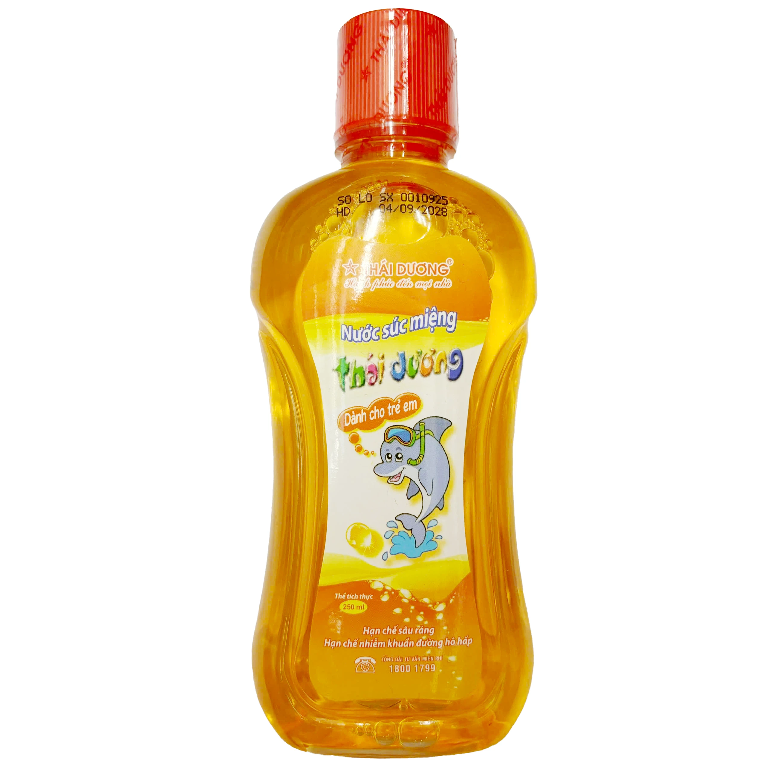 Nước súc miệng Valentine Kiddy Thái Dương diệt, ngăn vi khuẩn miệng cho trẻ (250ml)