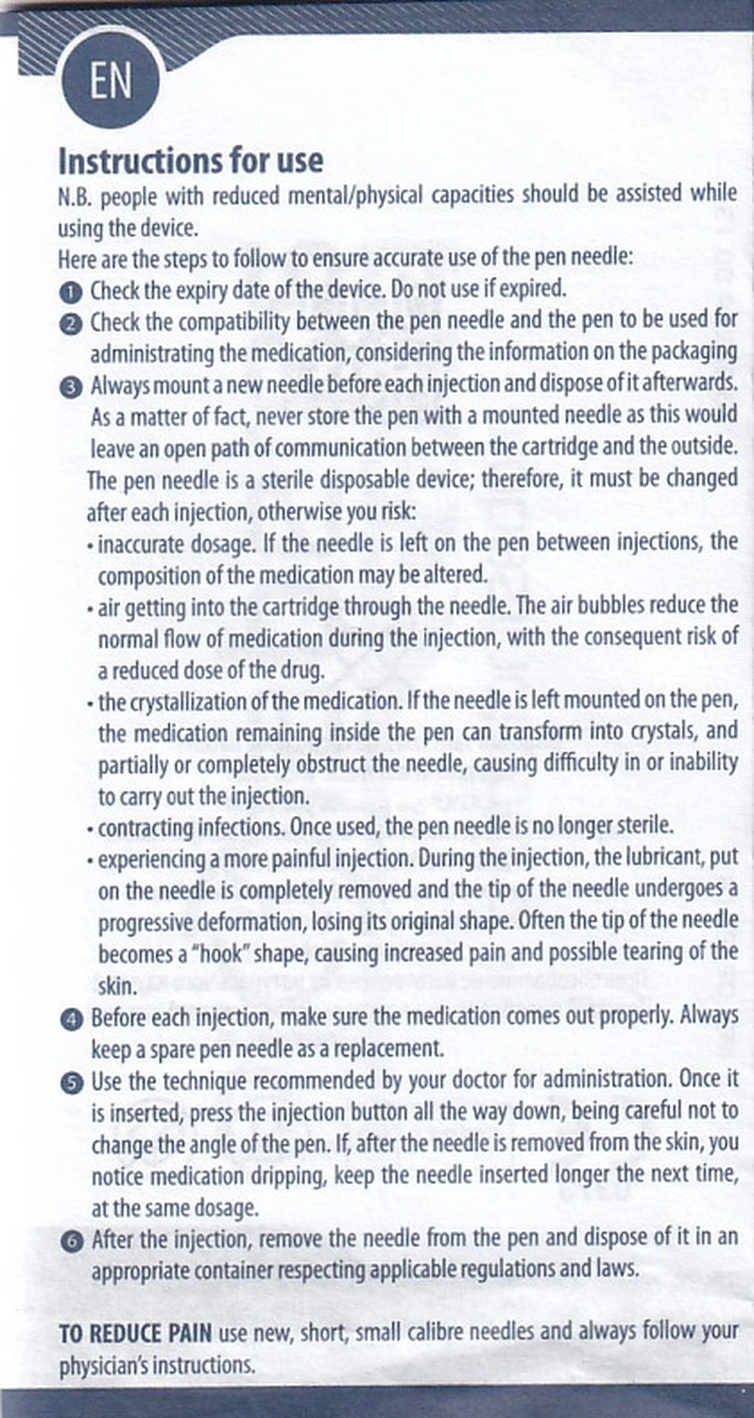 Đầu kim tiểu đường 33G x 4mm Pic insupen original (100 cái)