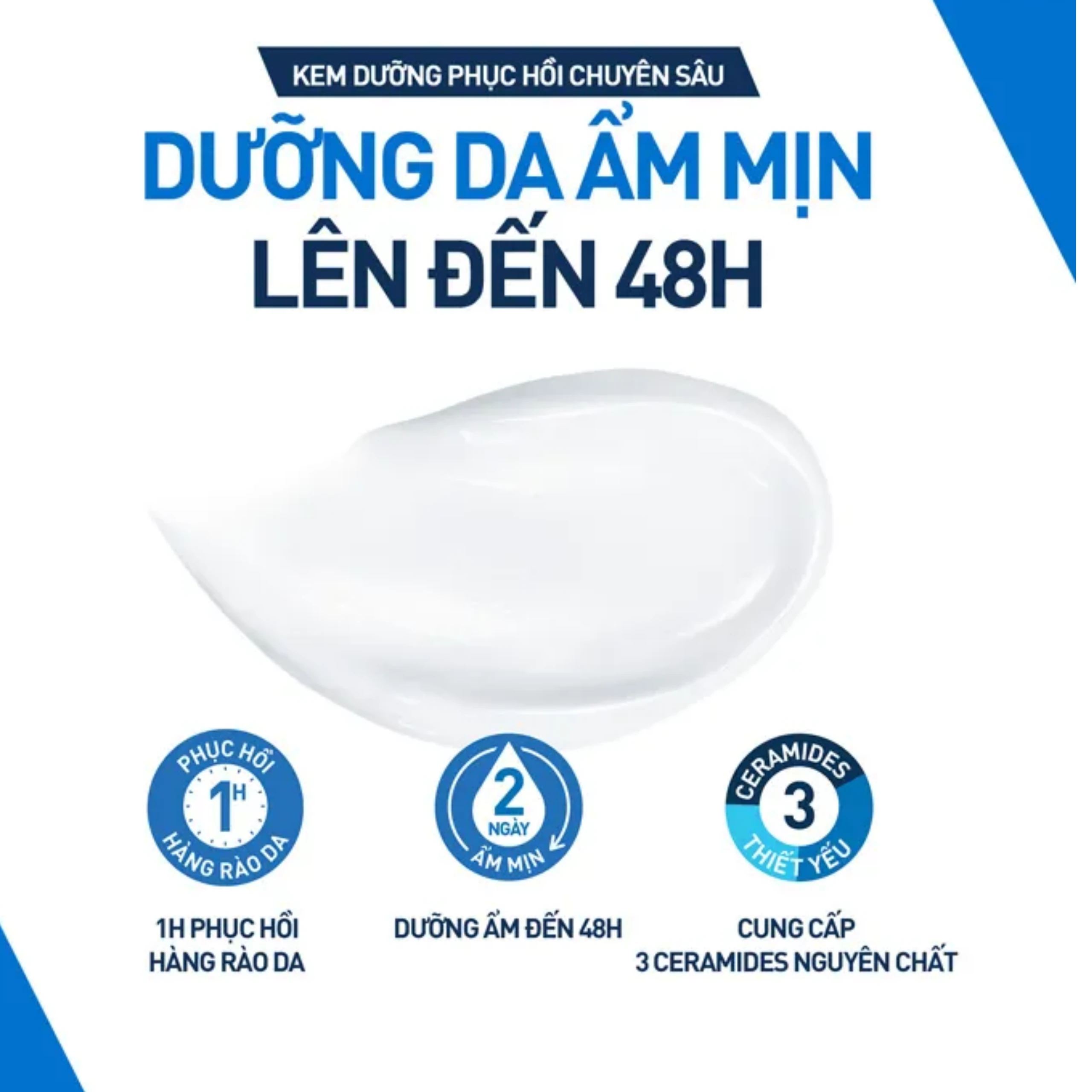 Kem bôi CeraVe Moisturising Cream dưỡng ẩm, phục hồi cho da khô (454g)