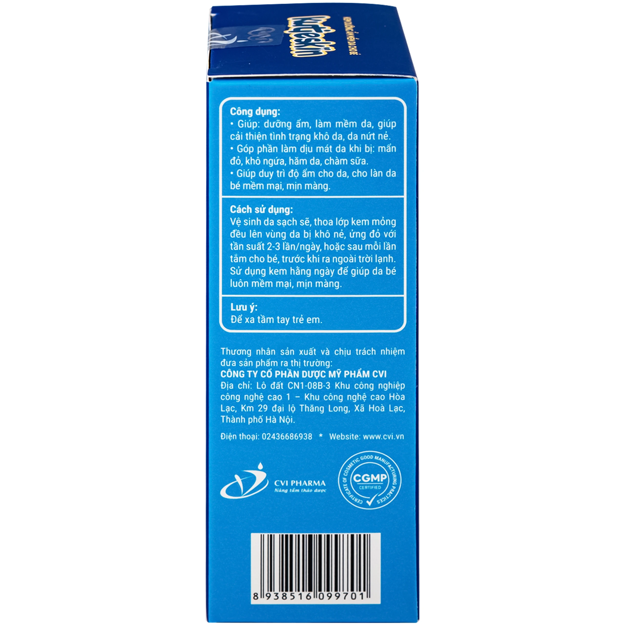 Kem bôi cho bé Kutieskin giúp dưỡng ẩm, mềm da (30g) 4