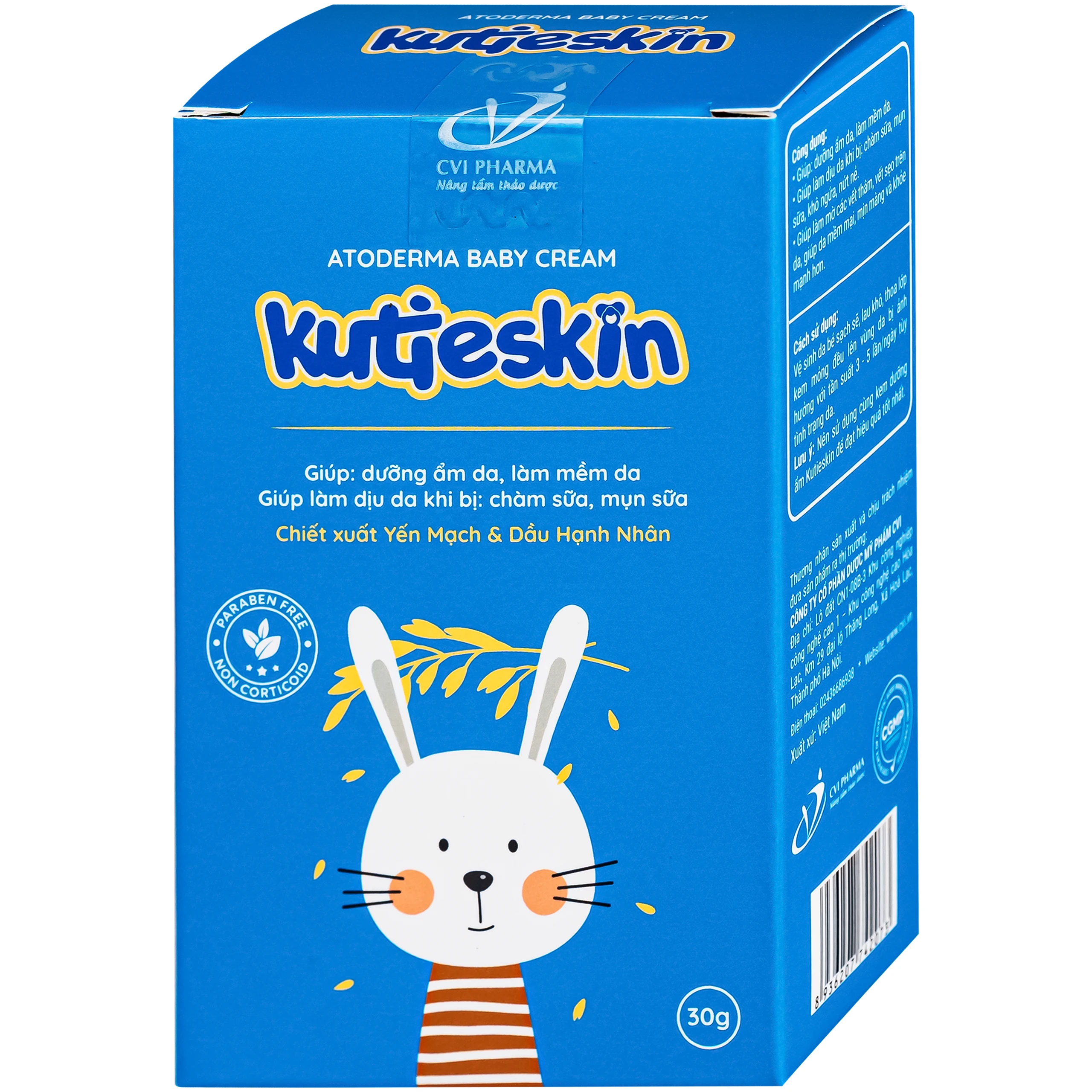 Kem bôi Kutieskin hỗ trợ cải thiện tình trạng chàm sữa và dưỡng ẩm cho da bé (30g) 3