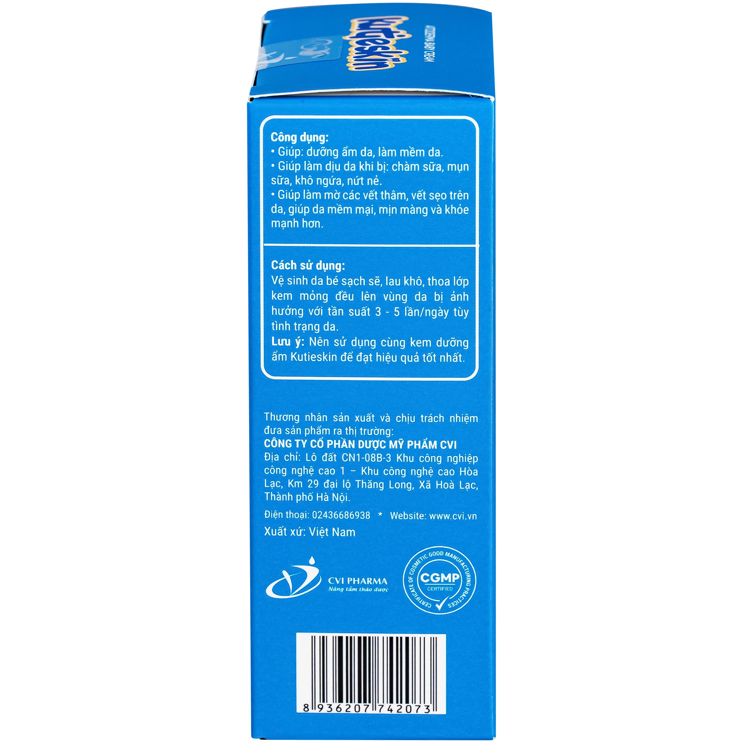 Kem bôi Kutieskin hỗ trợ cải thiện tình trạng chàm sữa và dưỡng ẩm cho da bé (30g) 5