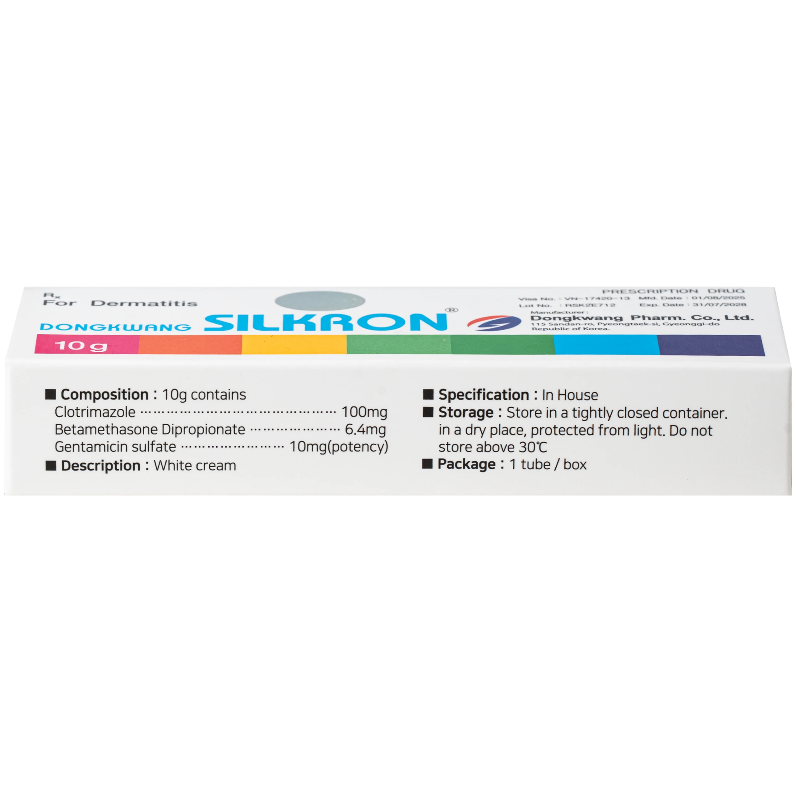 Kem bôi da SILKRON Dongkwang điều trị nhiễm khuẩn, nhiễm nấm (10g) 5