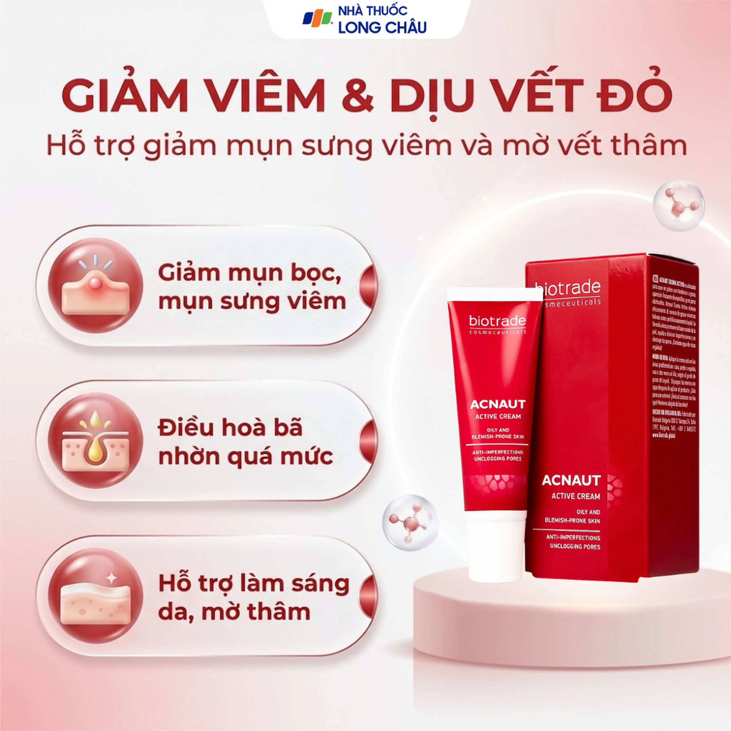 Kem bôi Biotrade Acnaut Active Cream hỗ trợ cải thiện mụn viêm (15ml) 2