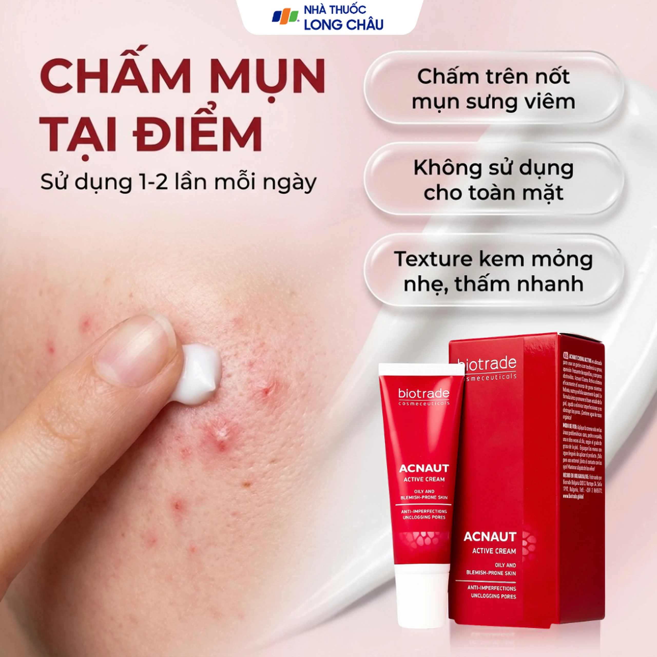 Kem bôi Biotrade Acnaut Active Cream hỗ trợ cải thiện mụn viêm (15ml) 6