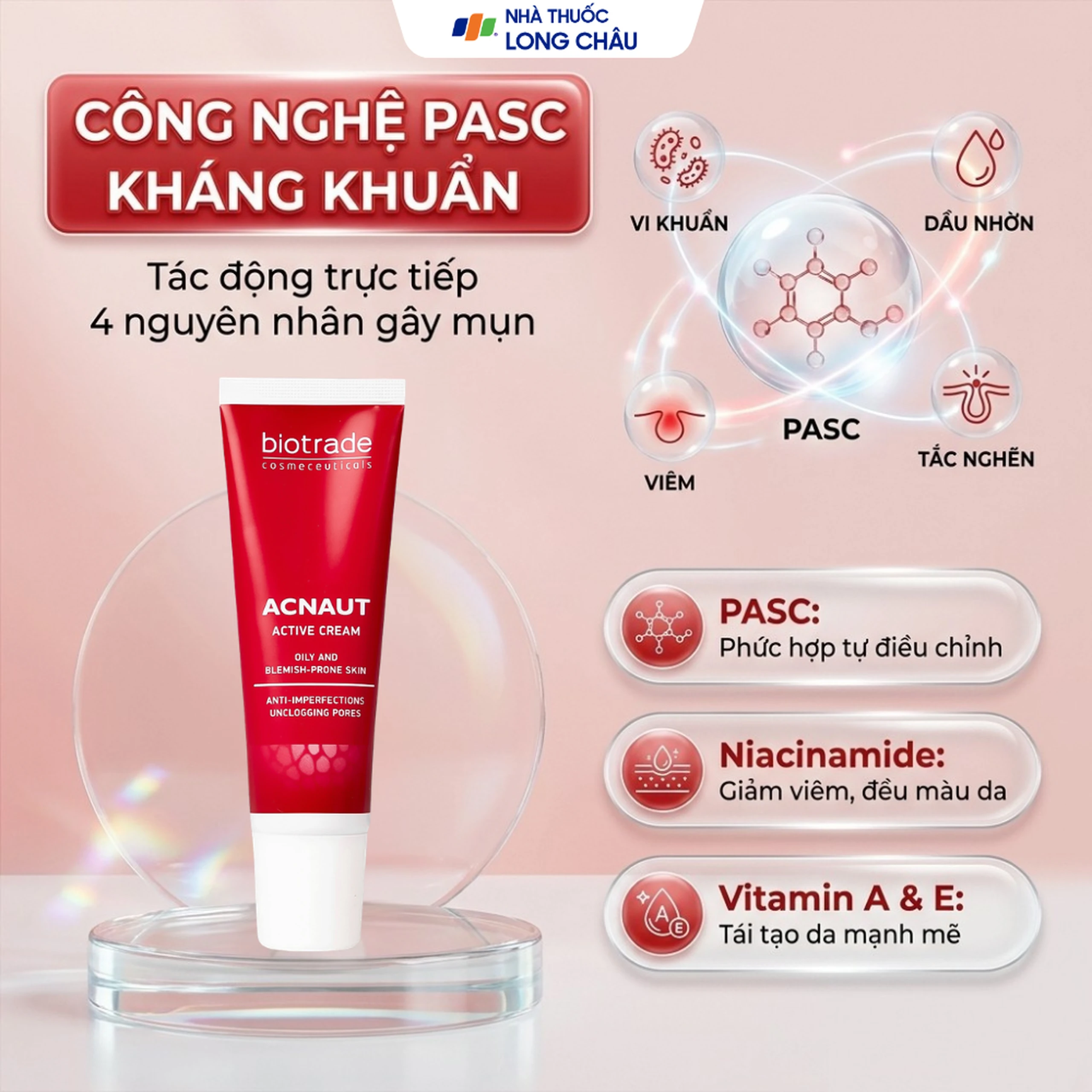 Kem bôi Biotrade Acnaut Active Cream hỗ trợ cải thiện mụn viêm (15ml) 3
