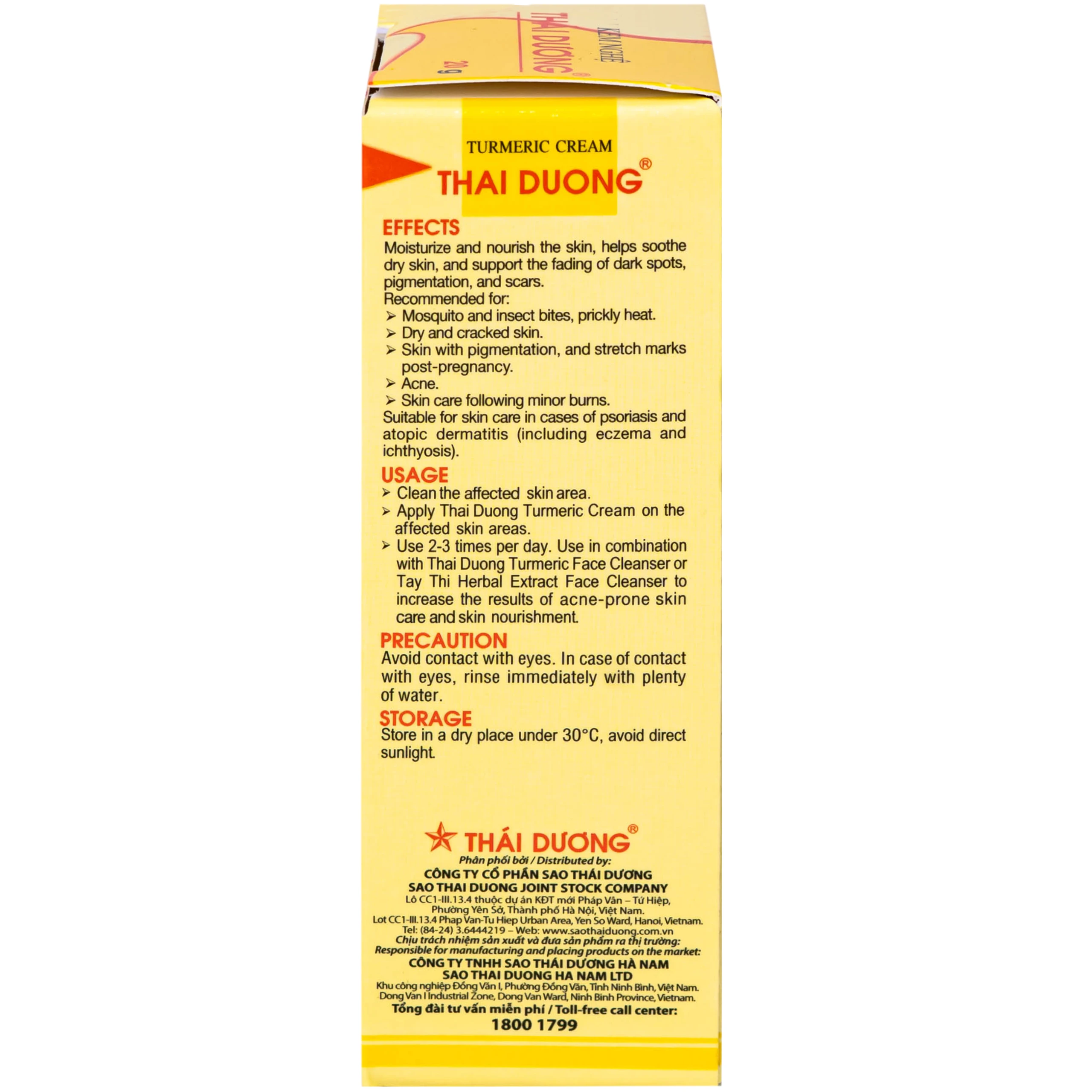 Kem bôi mờ thâm sẹo Thái Dương chứa nghệ, vitamin nano bạc 20g