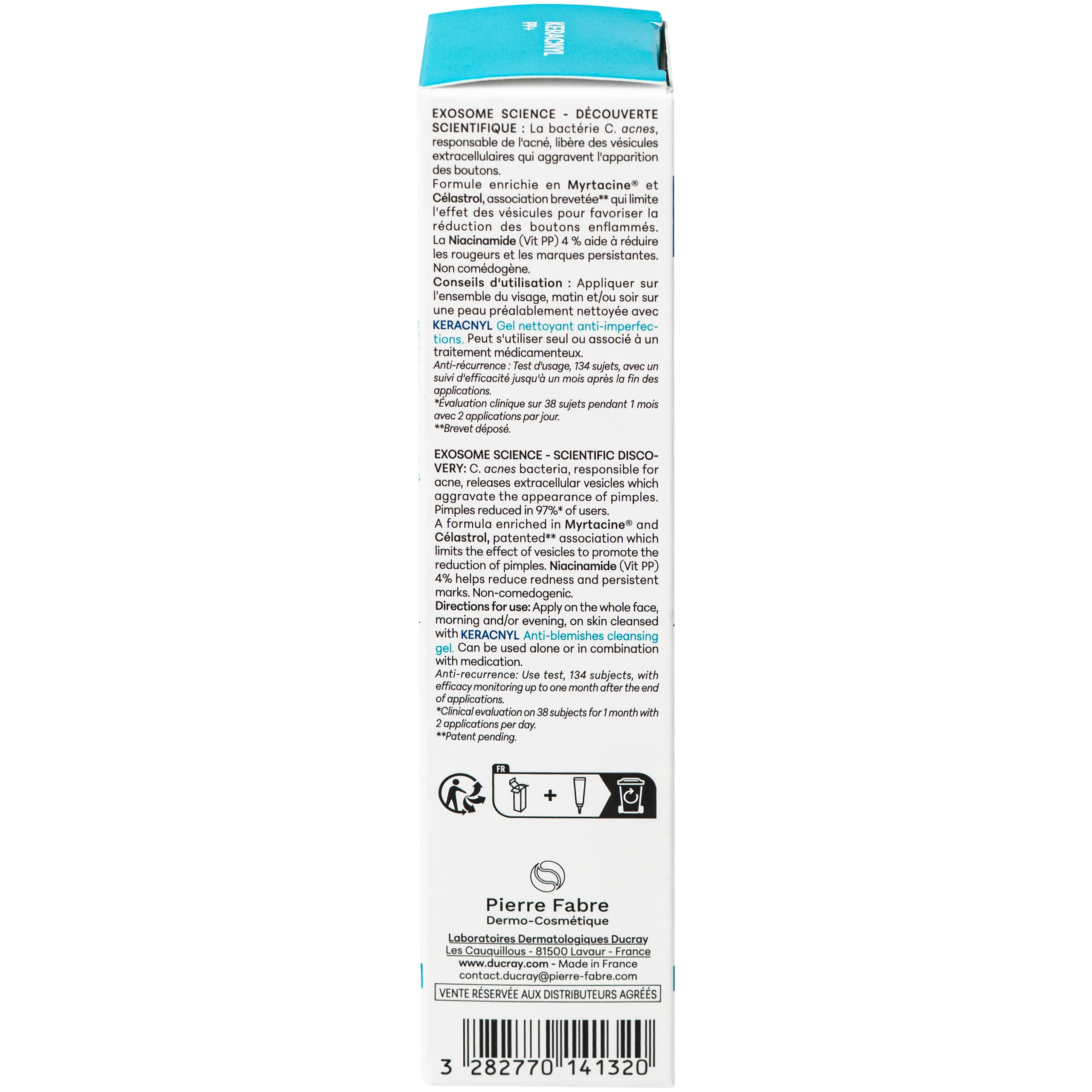 Kem bôi mờ vết thâm Ducray Keracnyl Pp+ Anti Blemish Cream 30ml 4
