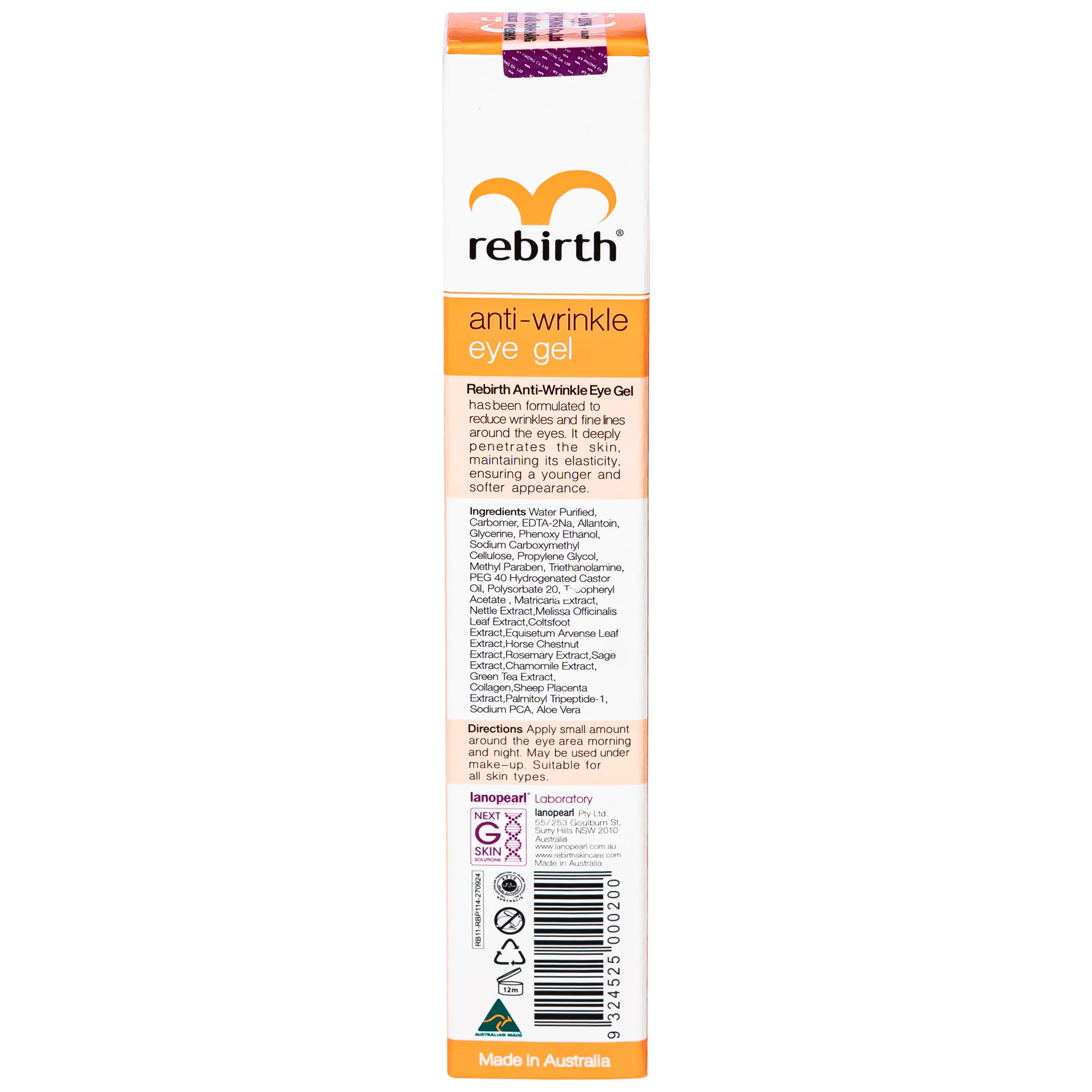 Kem bôi Rebirth Anti-Wrinkle Eye Gel giảm vết nhăn quanh vùng mắt và chống thâm vùng mắt (30g)