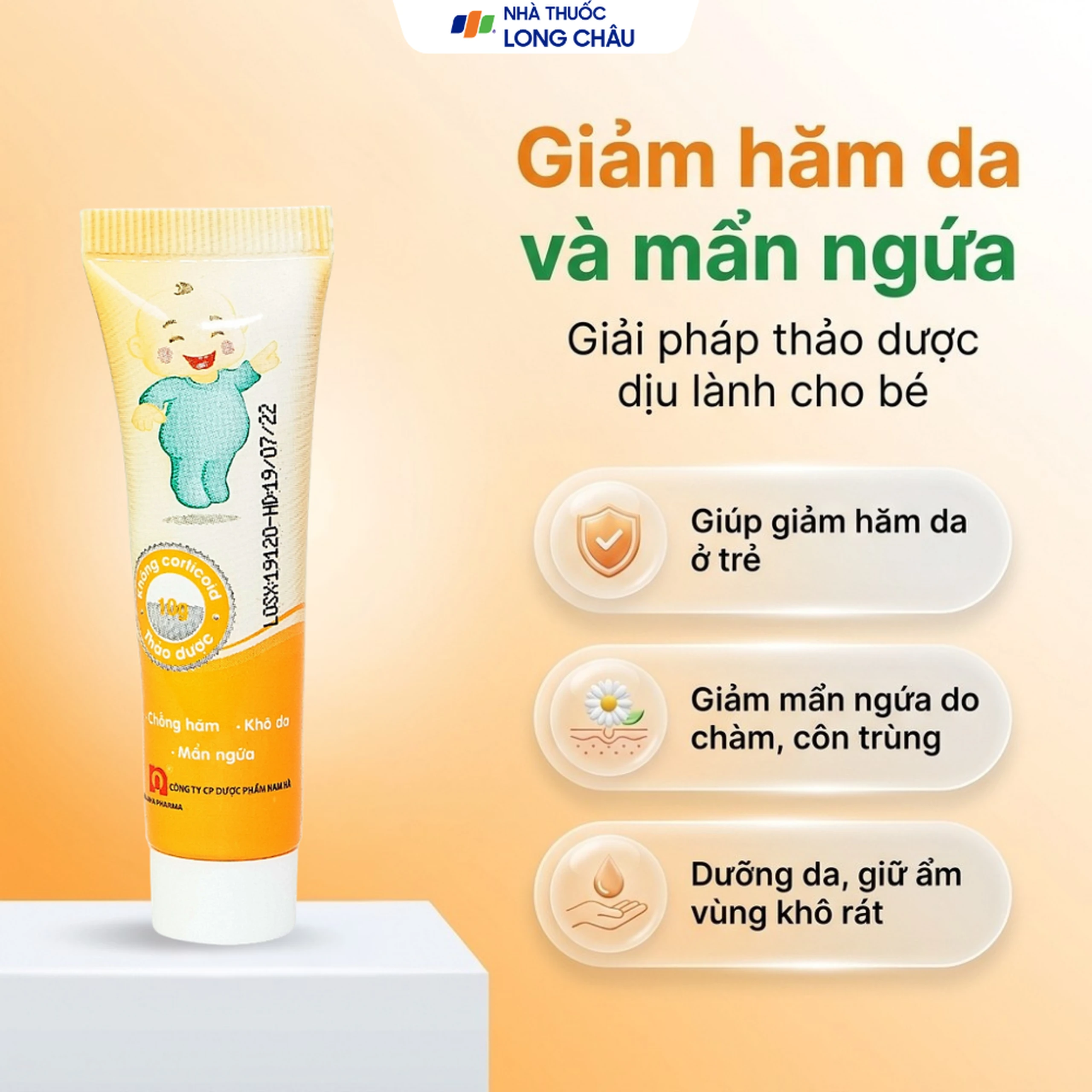 Kem bôi hăm tã, dưỡng ẩm skin Bibi Nam Hà 10g 2