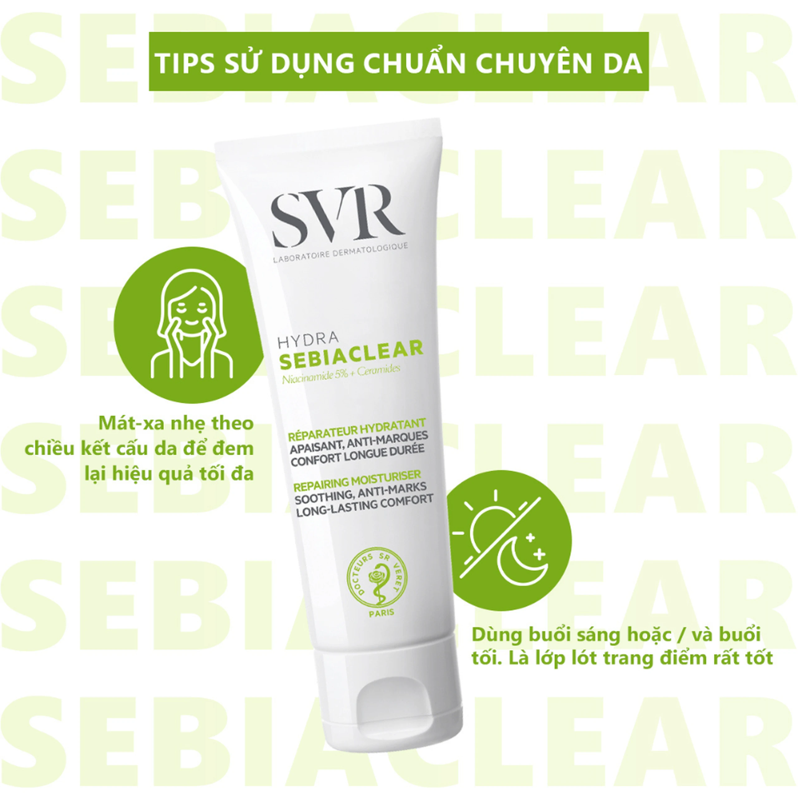 Kem bôi SVR Sebiaclear Hydra dưỡng ẩm cho da dầu mụn (40ml) 6