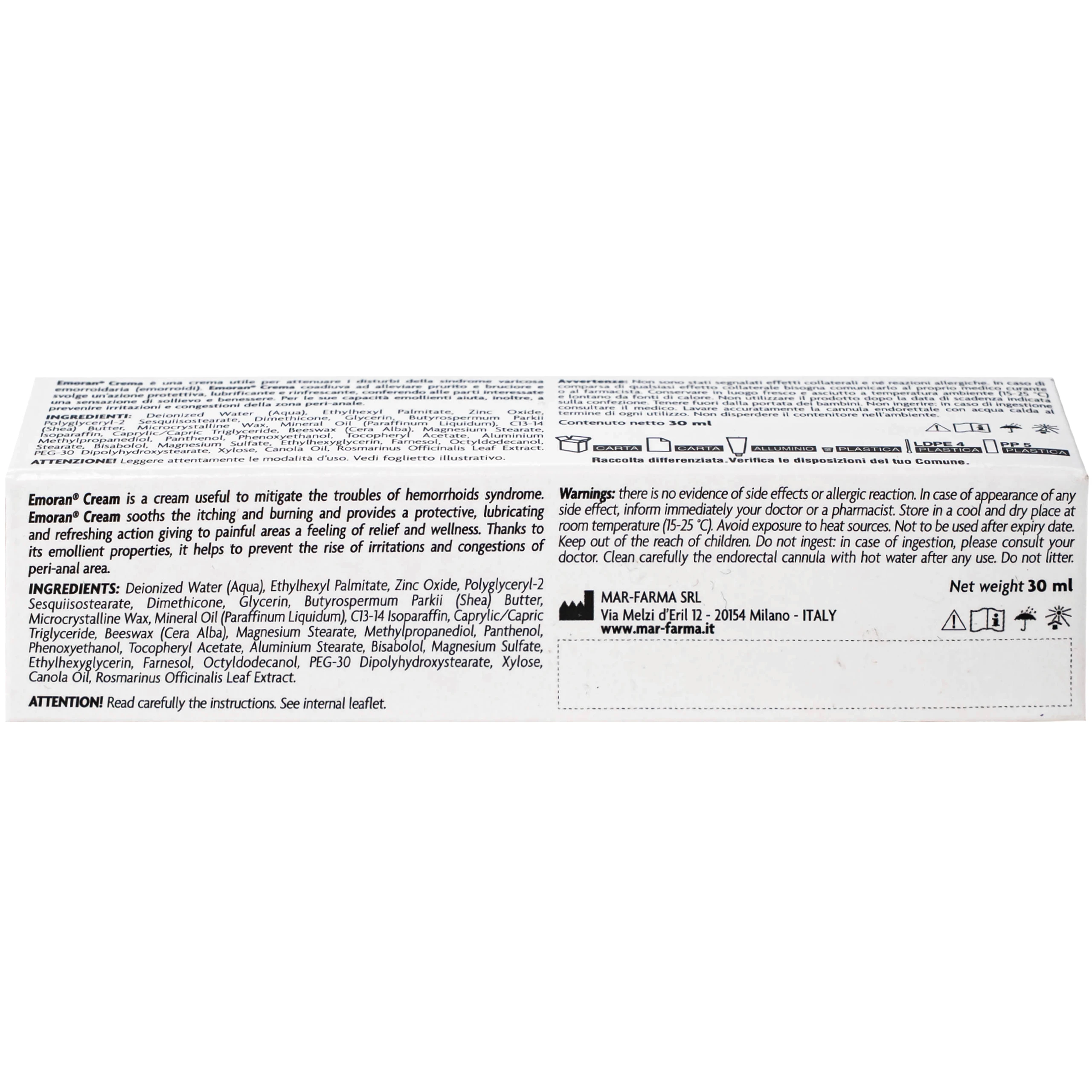 Kem bôi trĩ Emoran 30ml hỗ trợ điều trị trĩ và viêm trực tràng