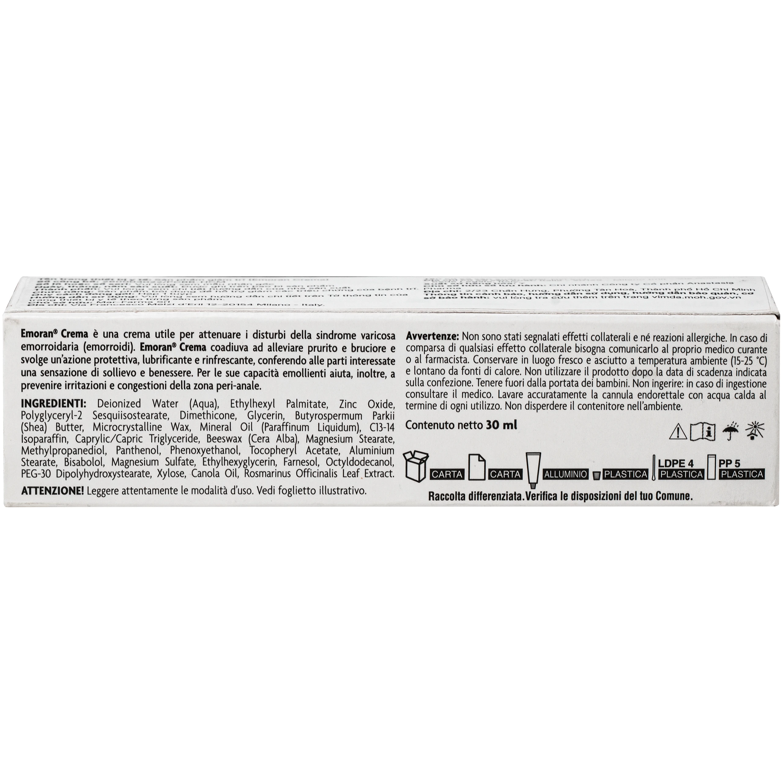 Kem bôi trĩ Emoran hỗ trợ điều trị trĩ và viêm trực tràng (30ml) 4