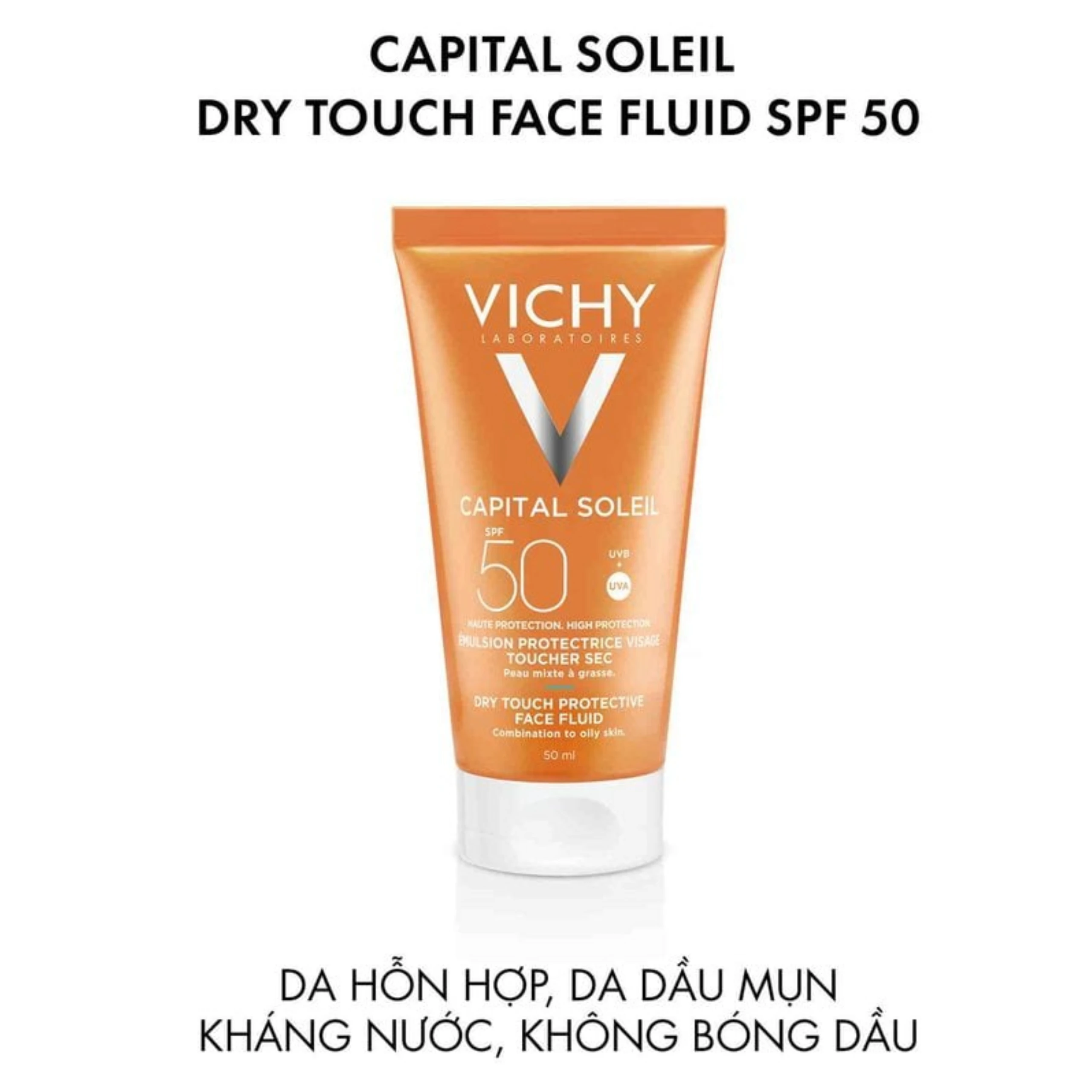 Sữa chống nắng Vichy Capital Soleil Dry Touch Face Fluid SPF50 PA+++ UVA + UVB 50ml