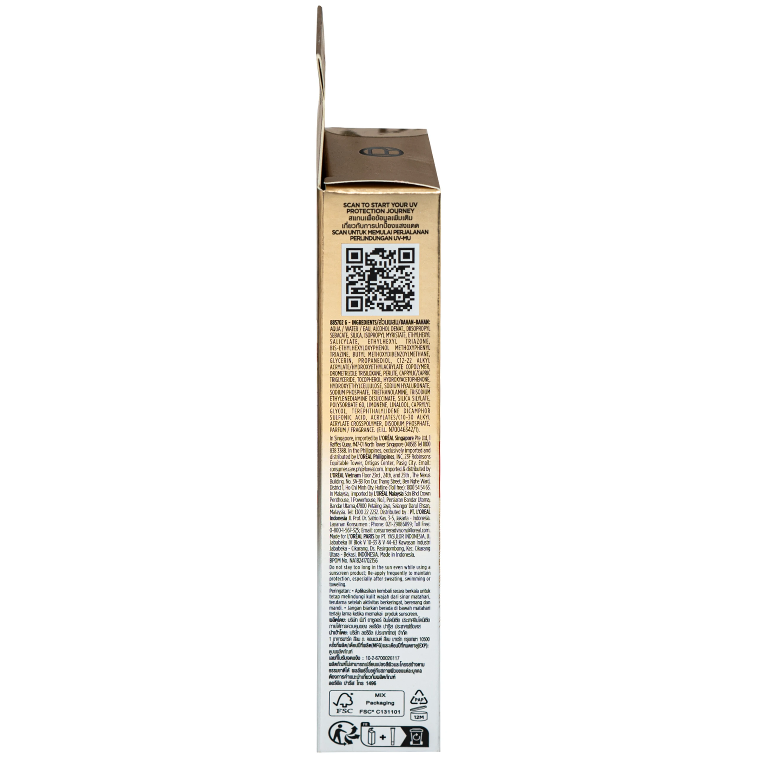 Kem chống nắng L’Oréal UV Defender Invisible Resist Daily SPF 50+ PA++++ bảo vệ da (50ml) 6