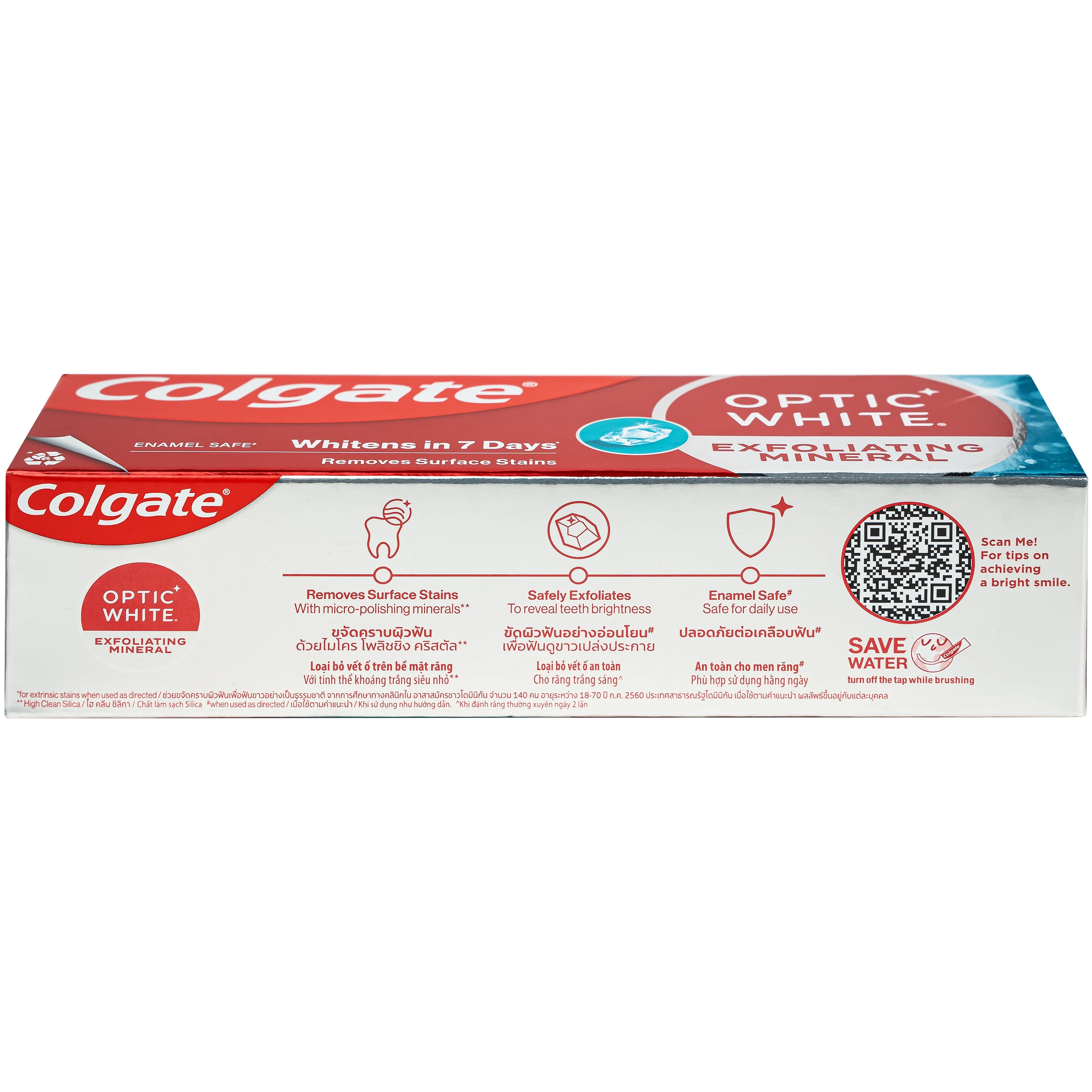 Kem đánh răng Colgate Optic White EXFOLIATING MINERAL 100g 4