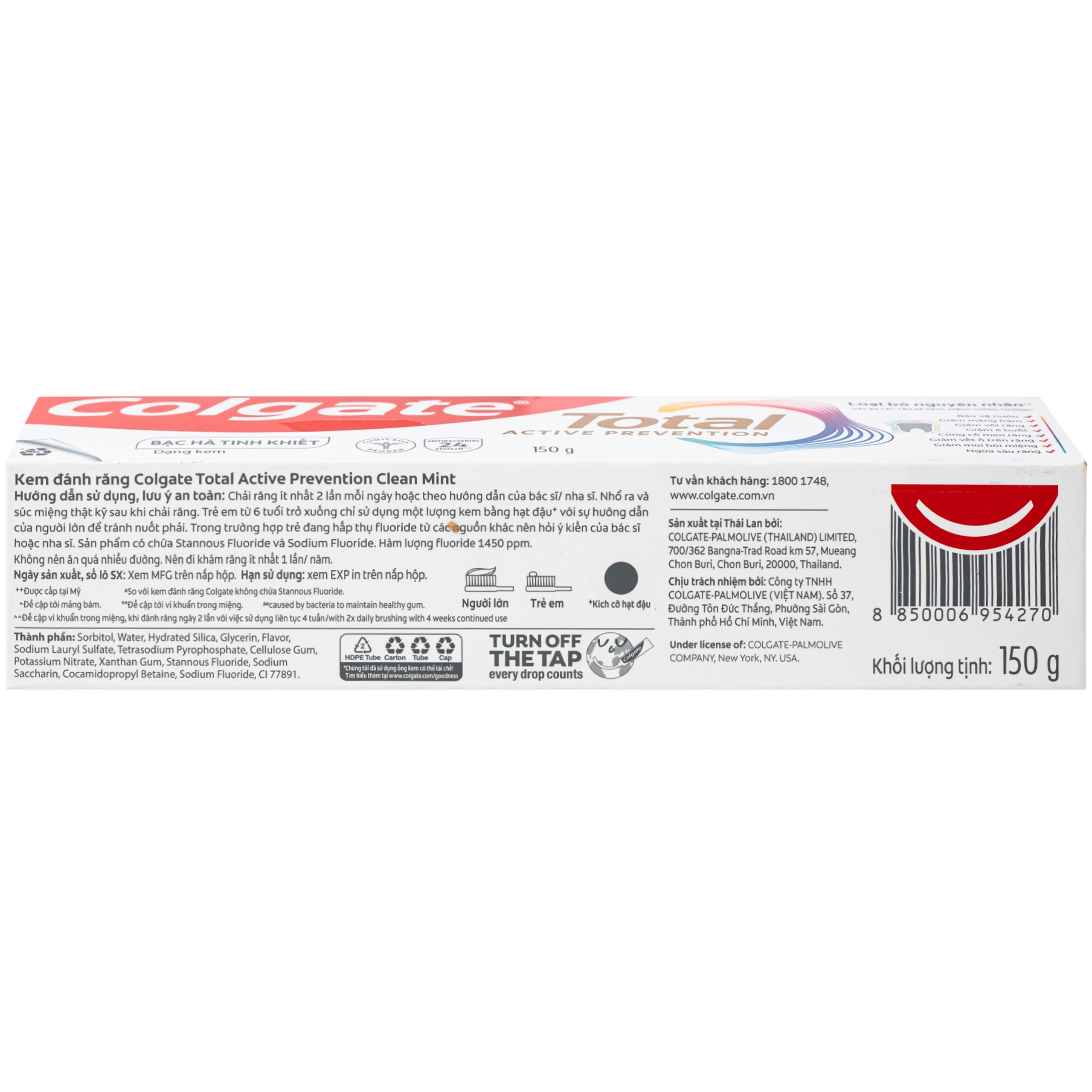 Kem đánh răng Colgate Total Clean Mint (150g) 3