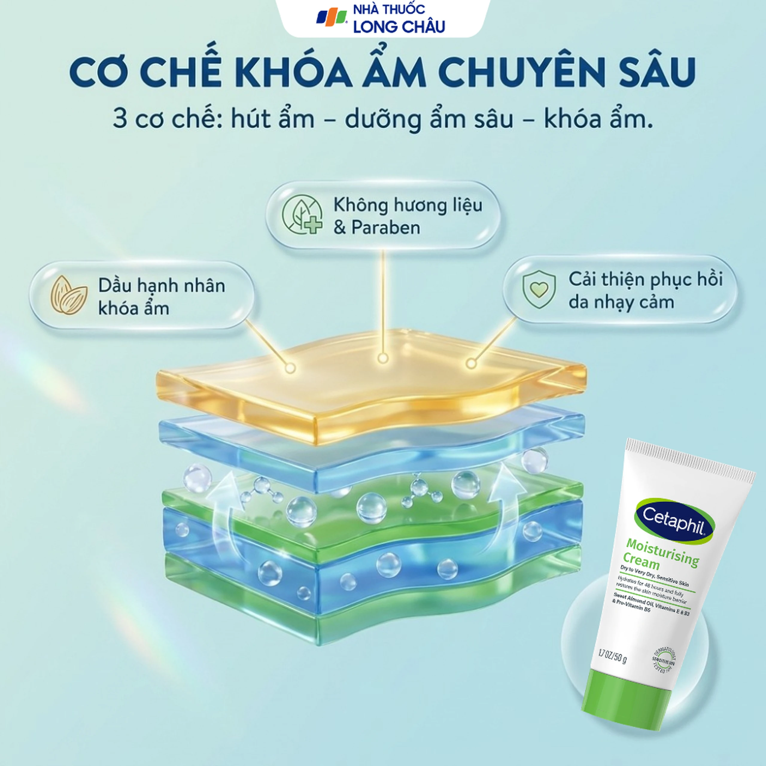 Kem bôi dưỡng ẩm mặt và toàn thân Cetaphil Moisturising Cream Face Và Body 50g 4