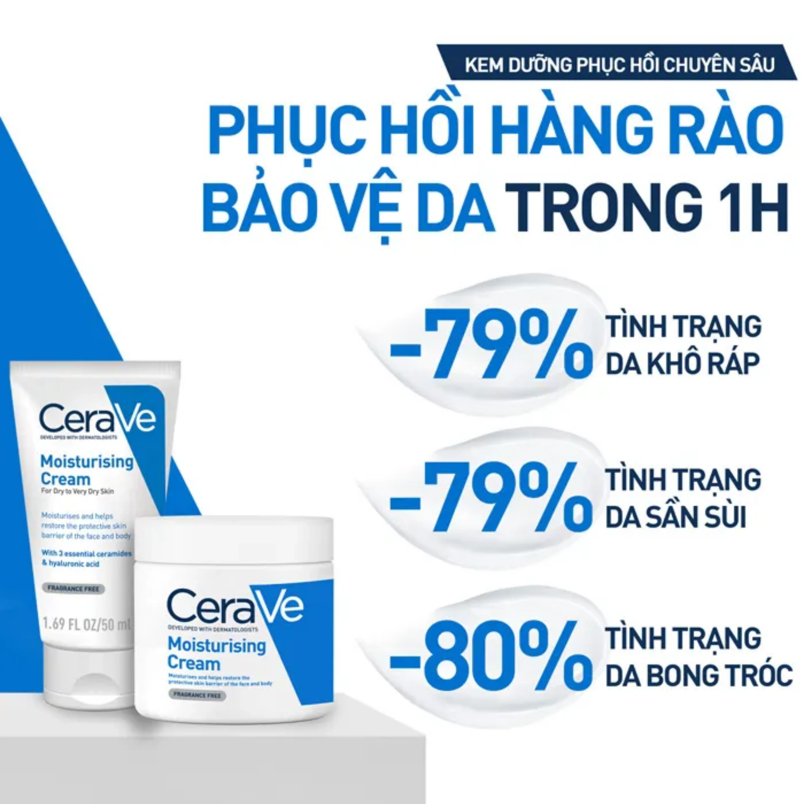Kem dưỡng ẩm cho da khô CeraVe Moisturising Cream (50ml)
