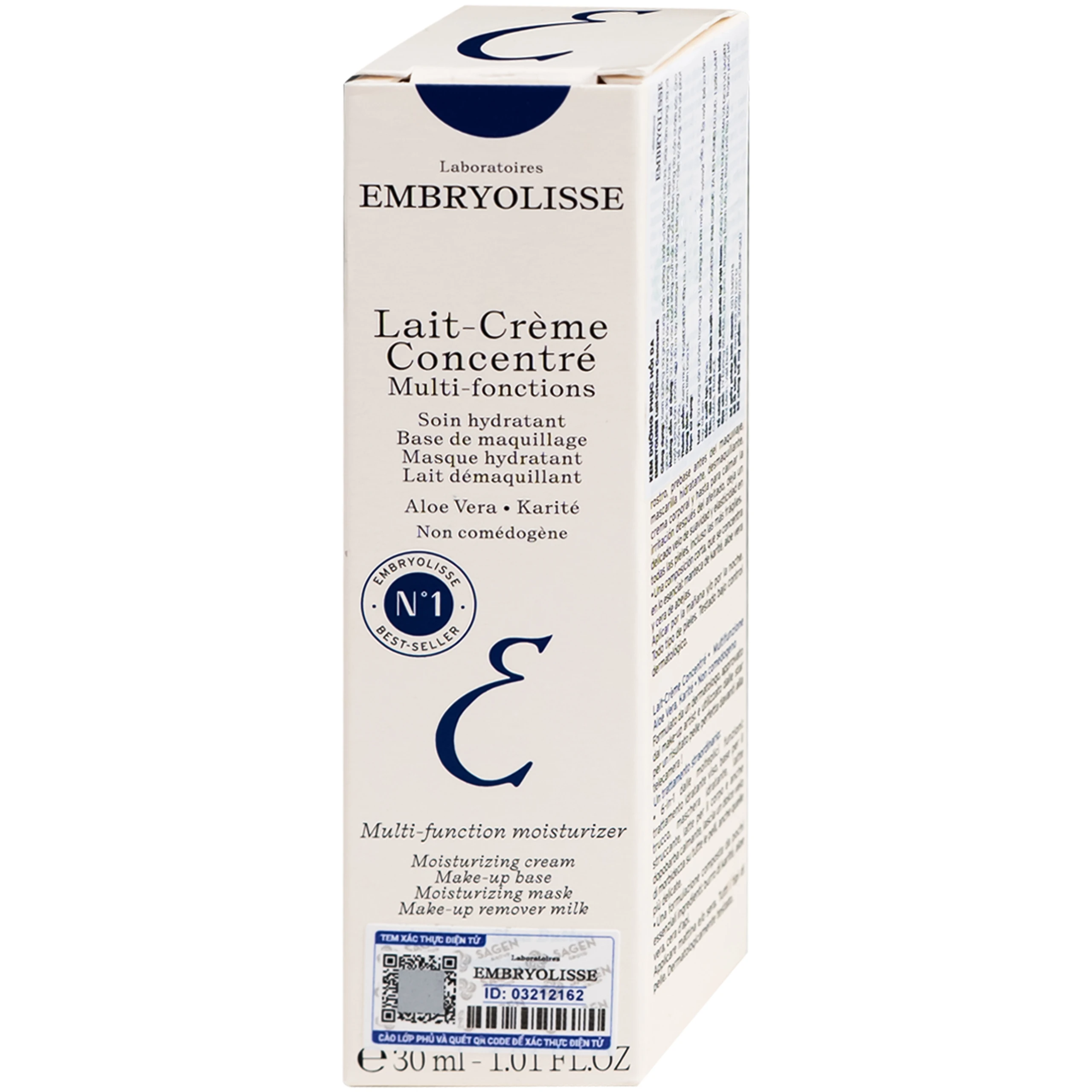 Kem dưỡng ẩm phục hồi da Embryolisse Lait-Crème Concentré hộp (30ml) 3
