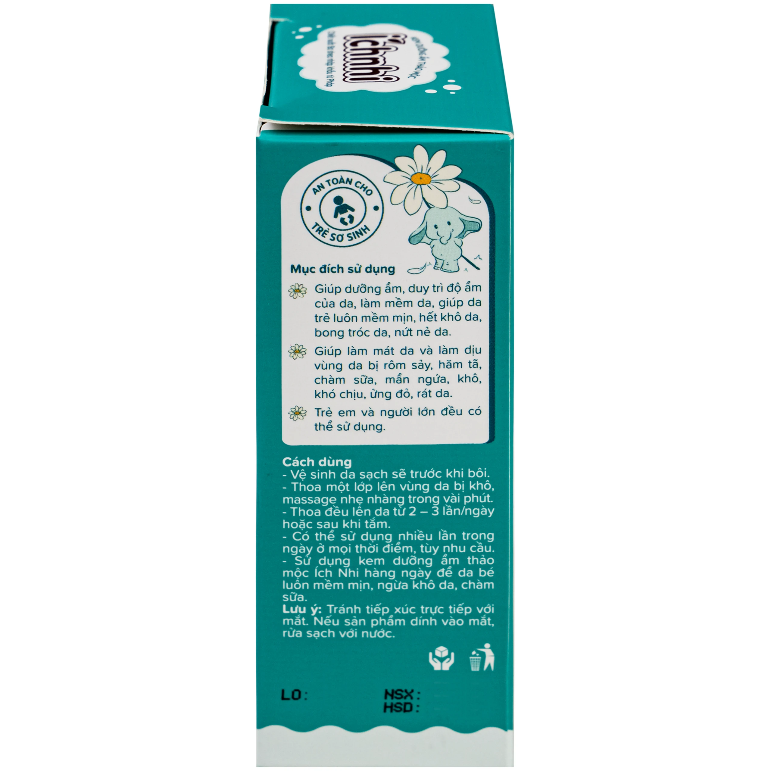Kem dưỡng ẩm thảo mộc Ích Nhi giúp dưỡng ẩm, làm mềm mịn da (30g) 4