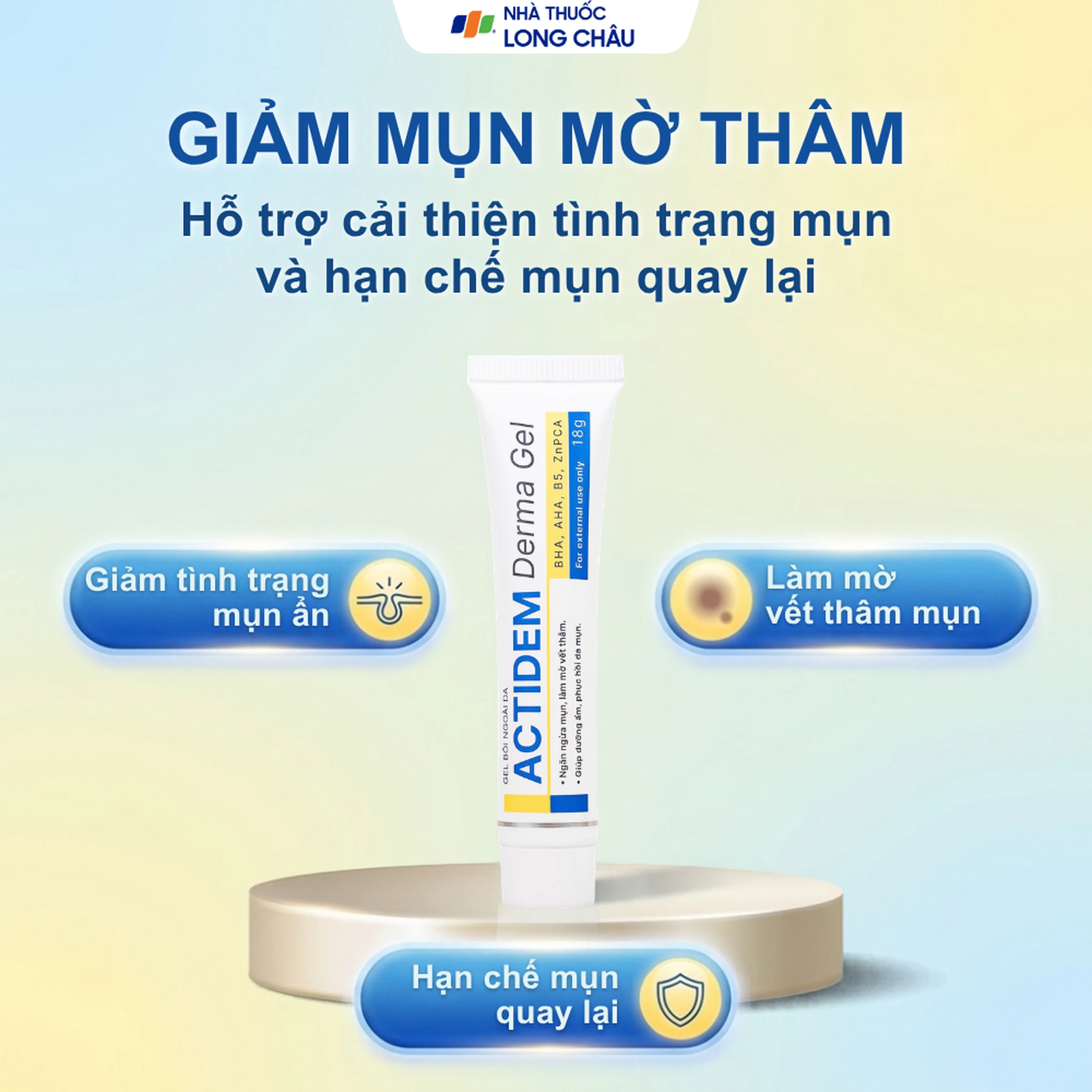 Kem bôi ngừa mụn, mờ thâm Actidem Derma 18g 2