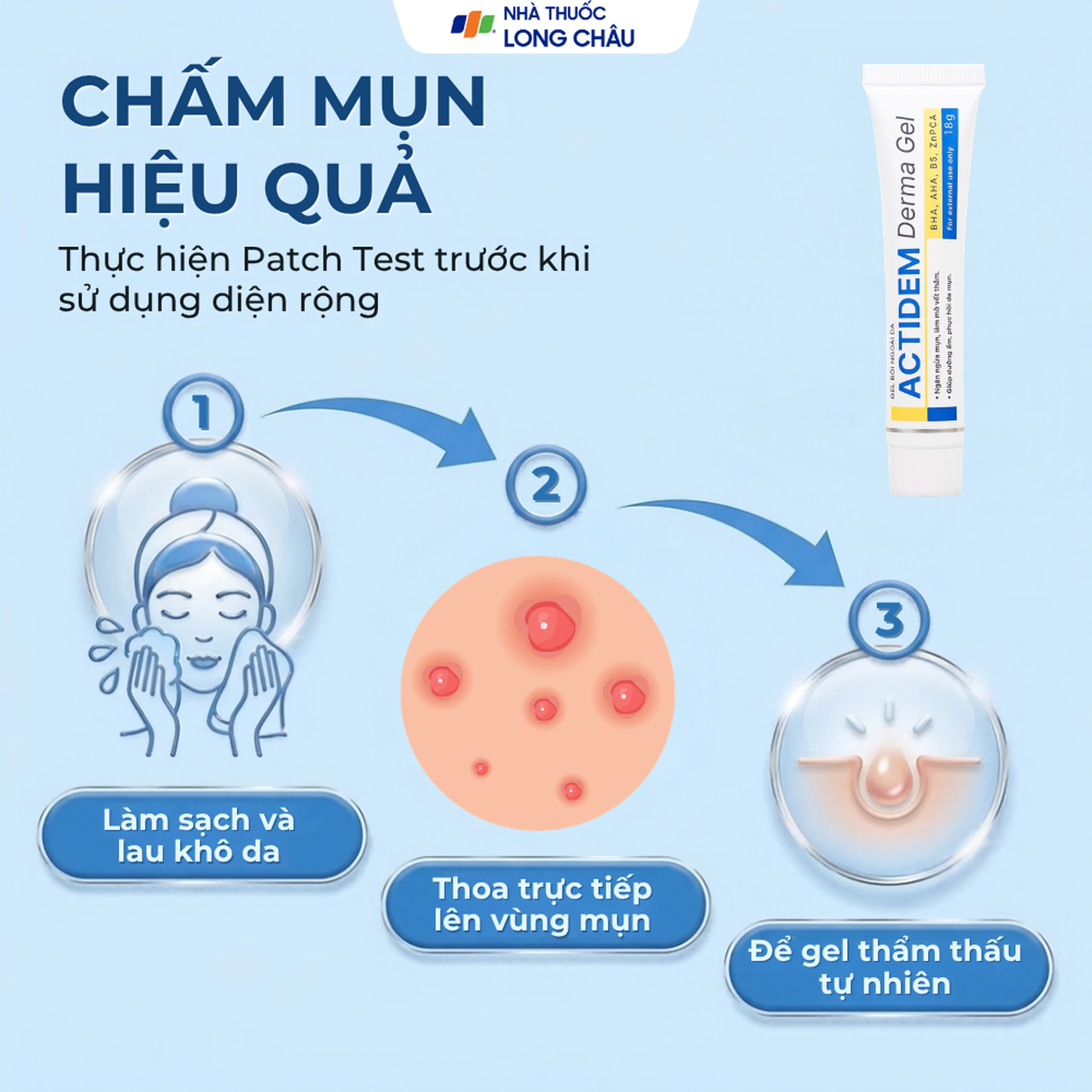 Kem bôi ngừa mụn, mờ thâm Actidem Derma 18g 5